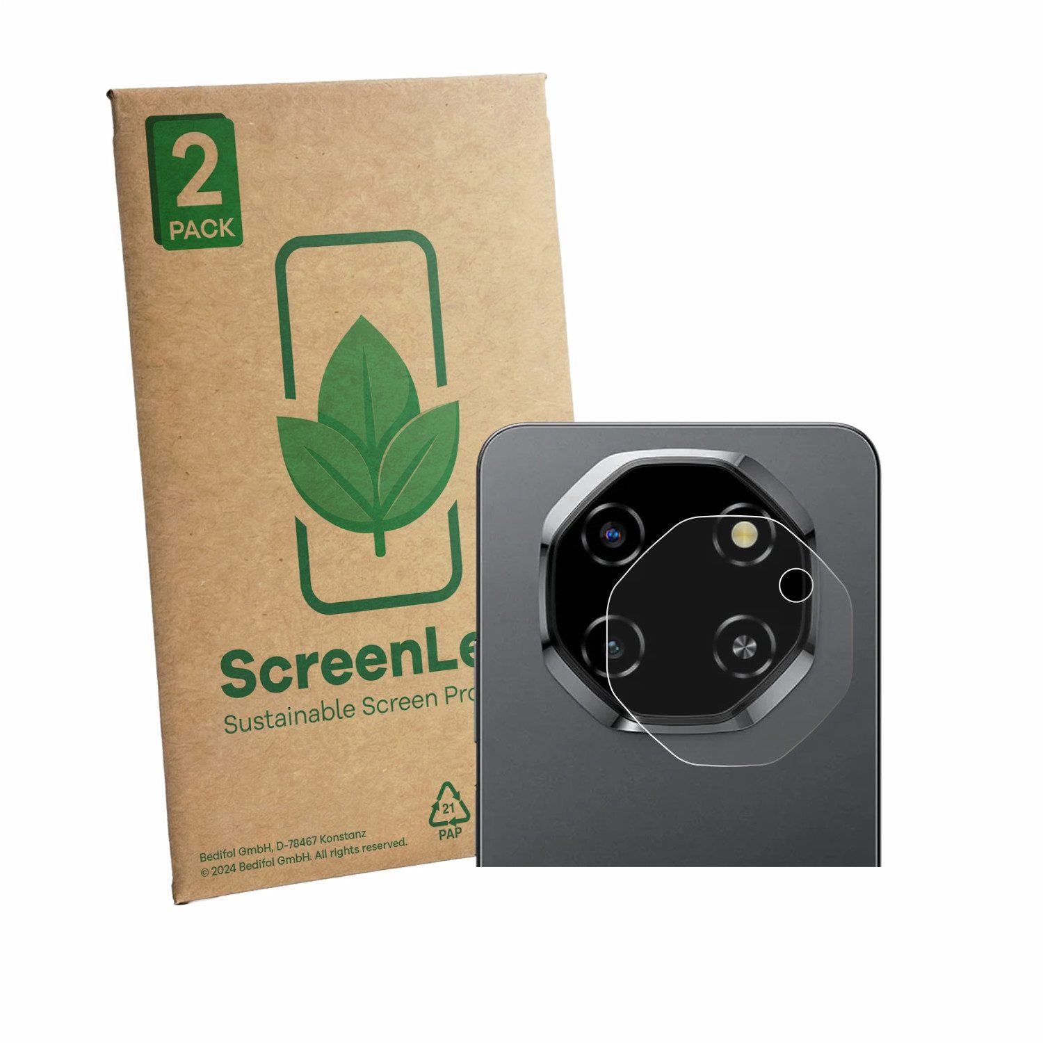 ScreenLeaf Displayschutzfolie Schutzfolie für Blackview Shark 6 5G (NUR Kameraschutz), 2 Stück, Displayschutz Schutz Folie Klar Transparent