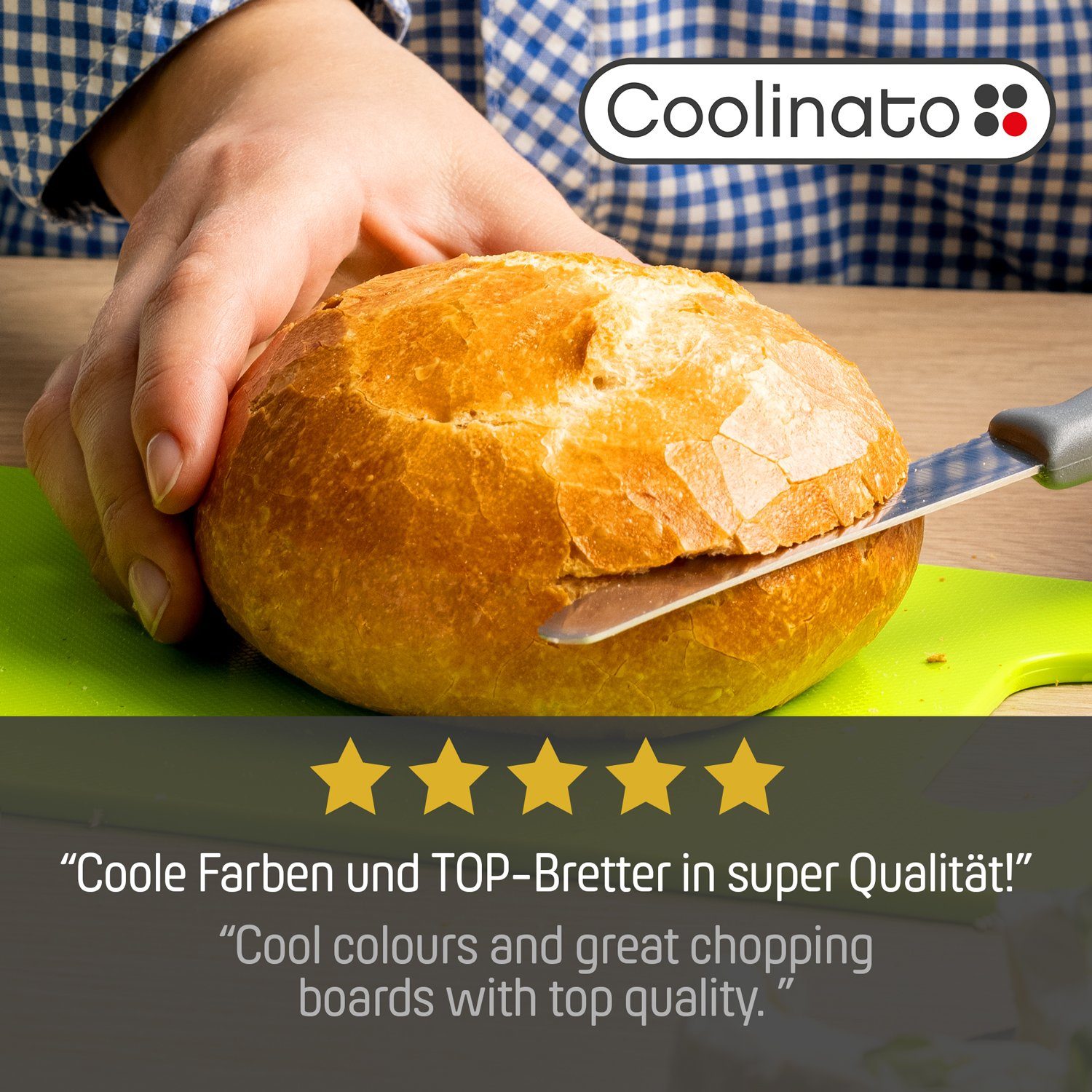 Coolinato Schneidebrett 3tlg Set versch Grössen bunt – Bild 5 von 5