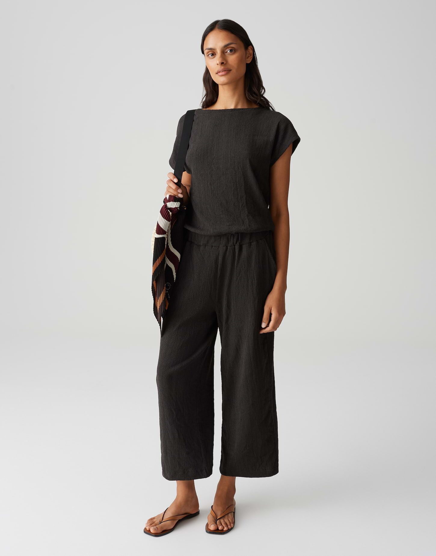 OPUS Jumpsuit MELTI Regular mit Struktur