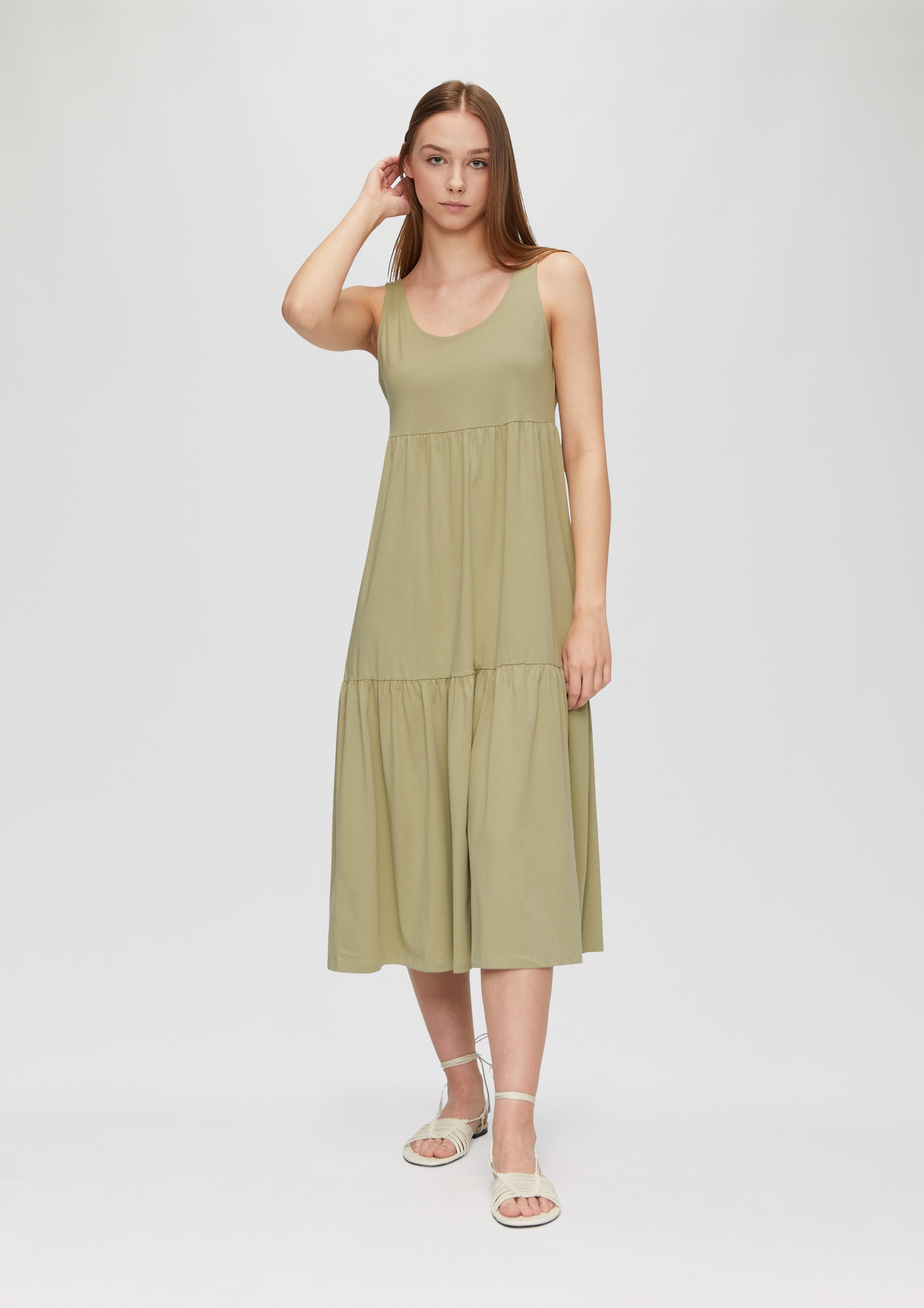 Minikleid Volantkleid aus Baumwolljersey