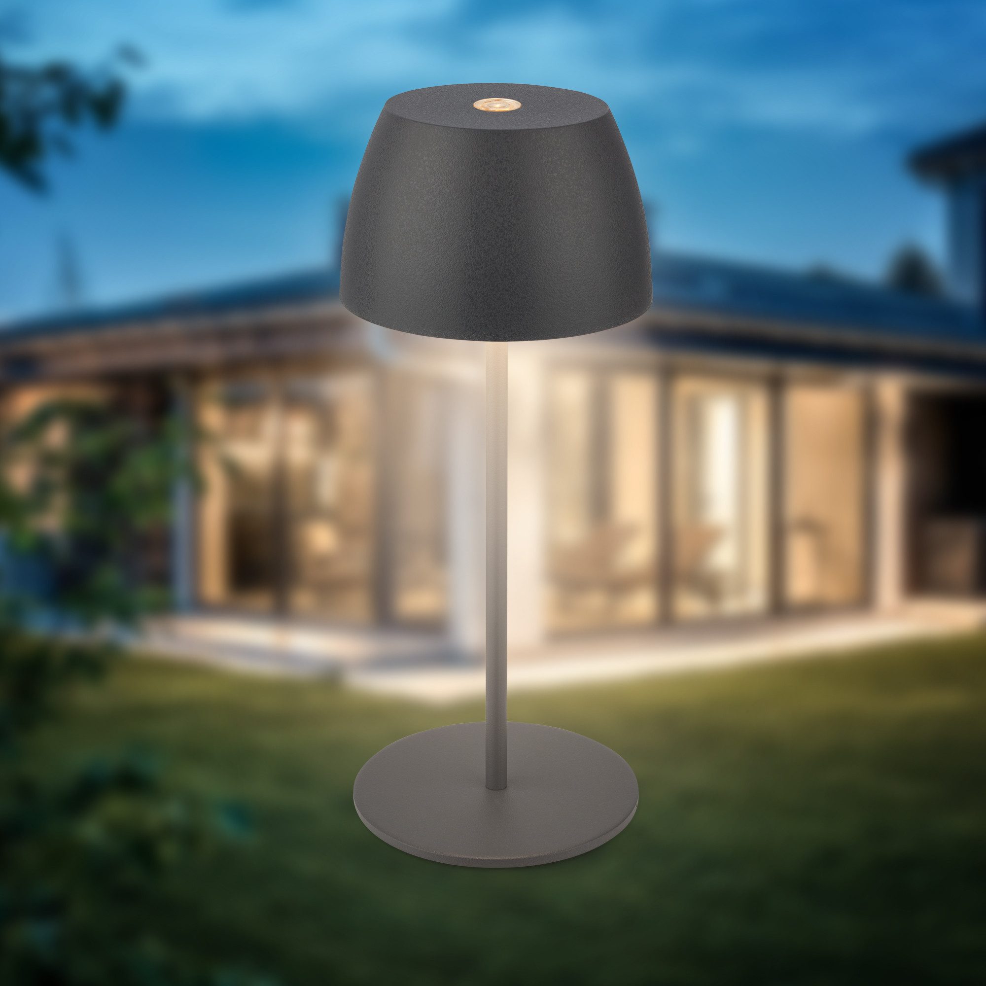 B.K.Licht Außen-Tischleuchte BK_TL1606 Mini Akku LED Tischlampe, Touchdimmer, mit USB-C, Dimmfunktion, LED fest integriert, Extra-Warmweiß, 2.700 K, 150Lm, 2,5W – Bild 5 von 5