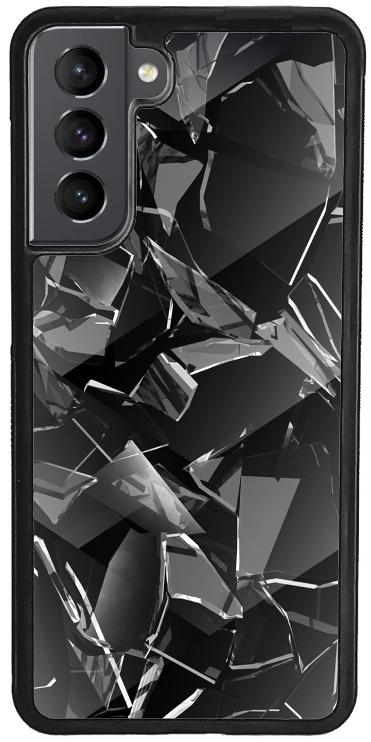 Traumhuelle Backcover TPU HÜLLE Silikon MOTIV 342 Case Cover Schutzhülle Backcover Etui 5G, Grau Handy Bumper Smartphone Rückschale Schwarz Silicon