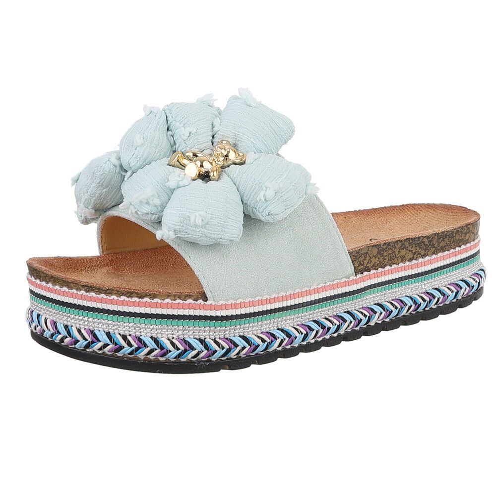 Ital-Design Stylische Damen-Sandalen mit Blumen und günstig online kaufen