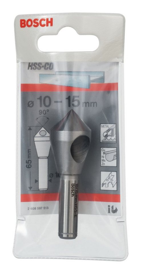 Thumbnail - BOSCH Metallbohrer, HSS-E Querlochsenker - 21 x 65 x 10 mm