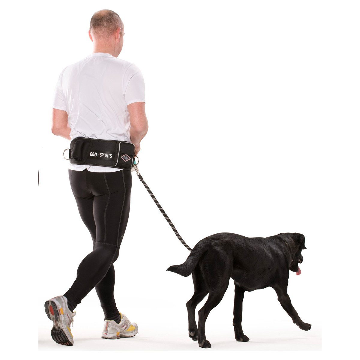 D&D Hands-free-Leinen Sports Active Walker schwarz