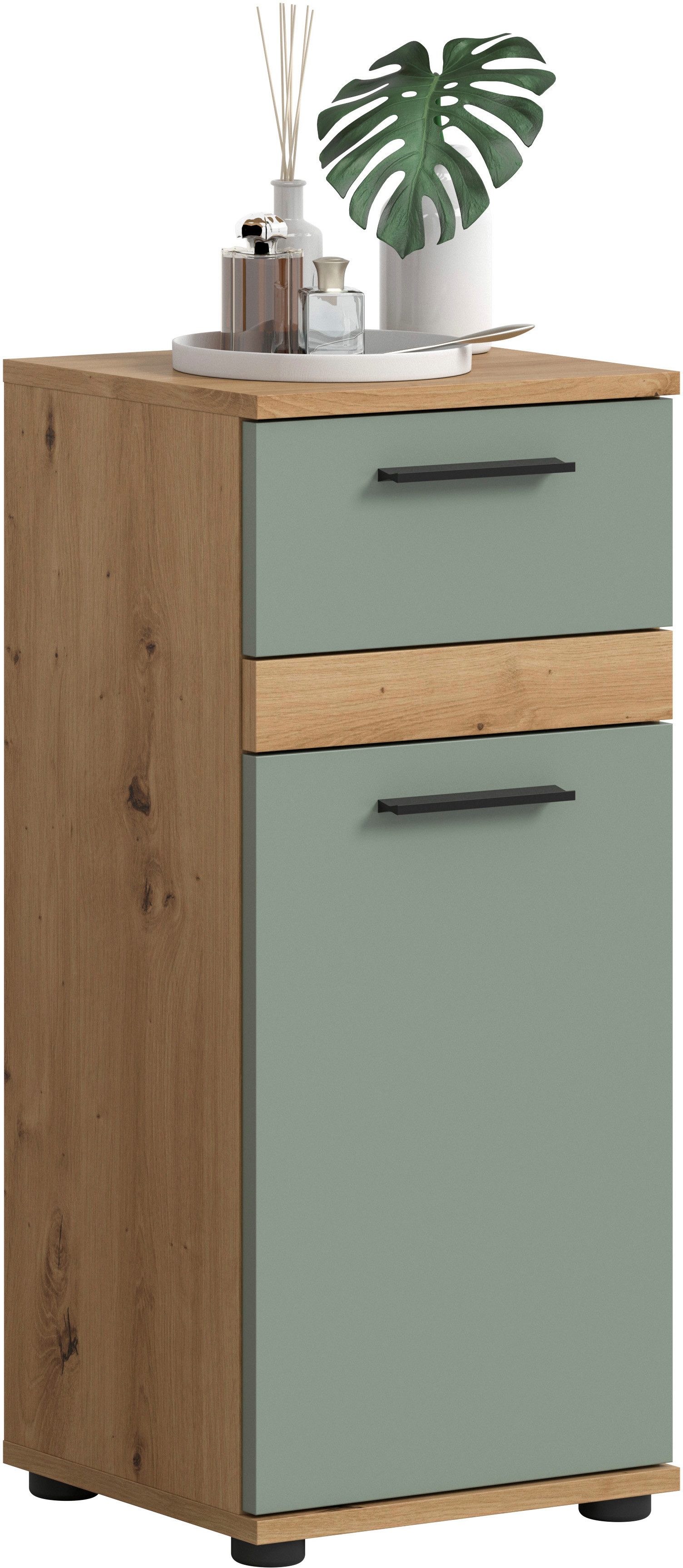 welltime Unterschrank LUCCA, Breite 35cm, 1 Tür (TA wechselbar), 1 Schubkasten