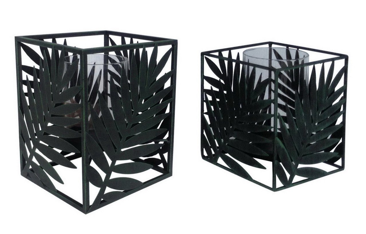 Windlicht TrendLine Windlicht Metall Palme 16 x 16 x 21 cm