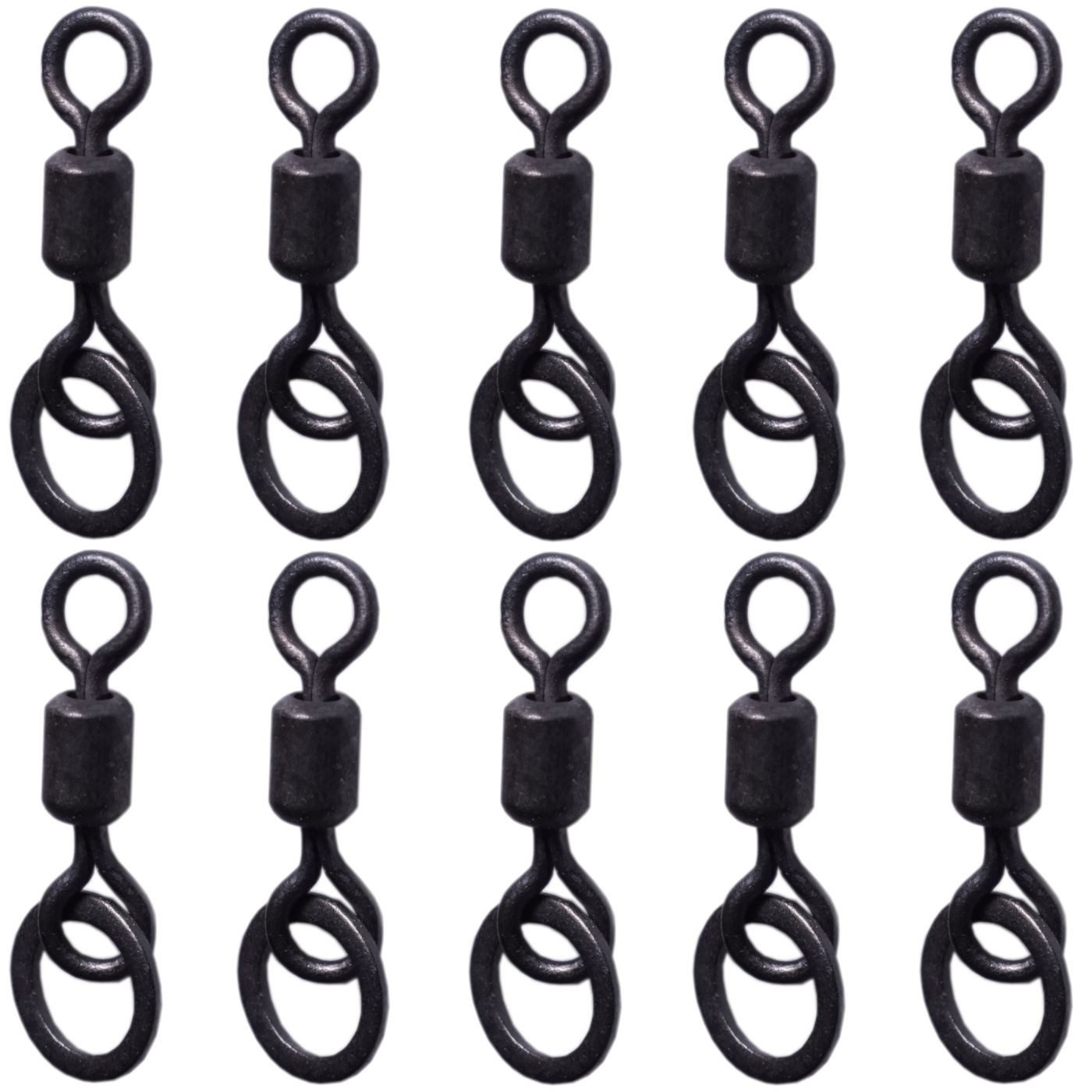 Schnurverbinder RidgeMonkey Tec Mini Hook Ring Swivel Gr. 18 - 10 Ringwirbel