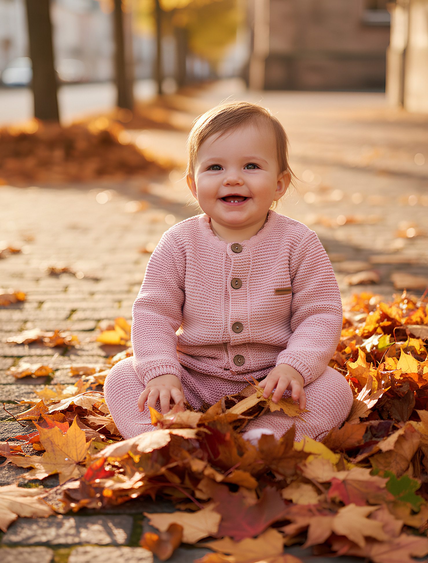 Minora Strickkleid Minora Gestrickter Unisex Strampler