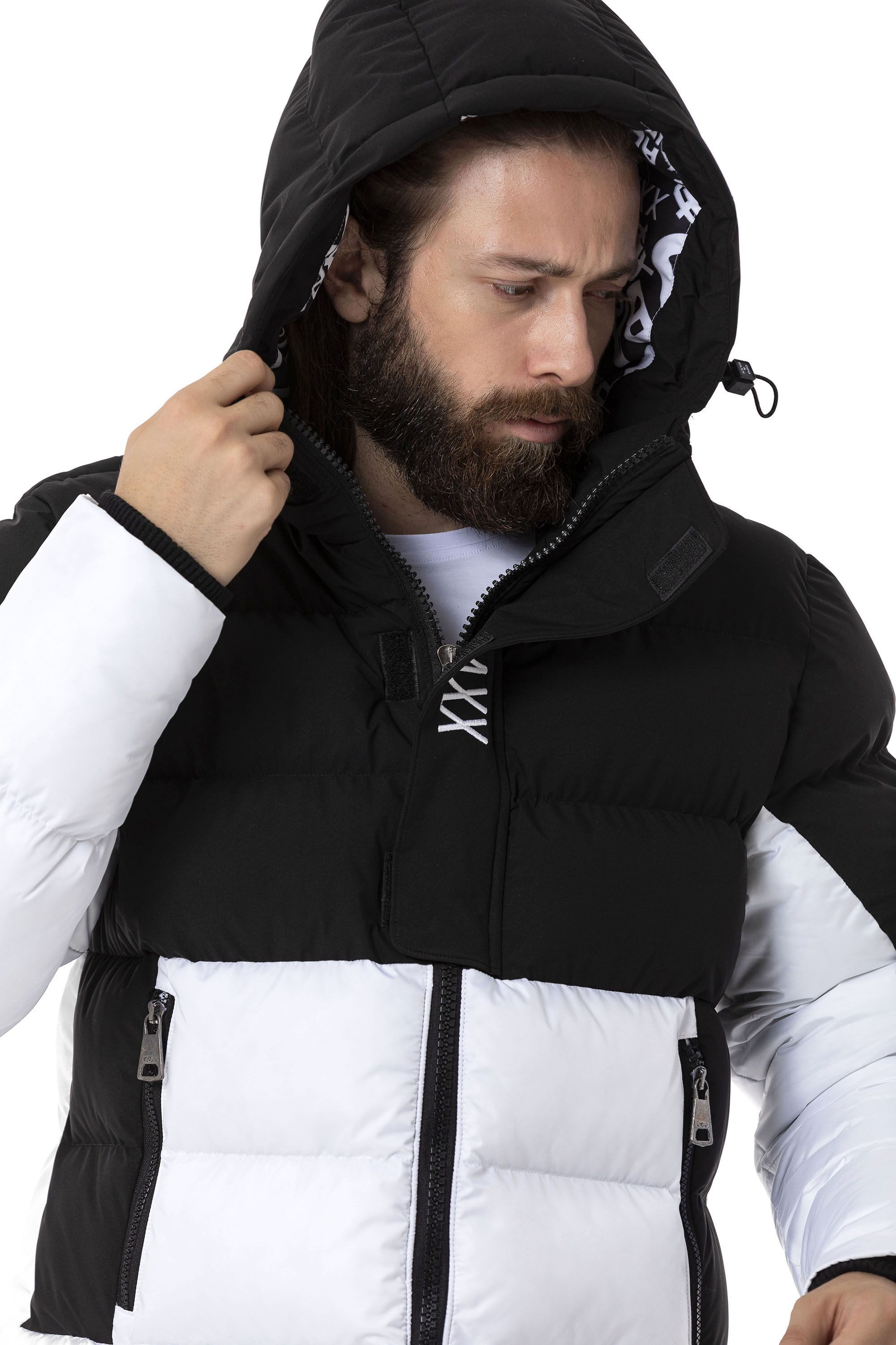 Cipo & Baxx Winterjacke Winterjacke im Kontrast-Look