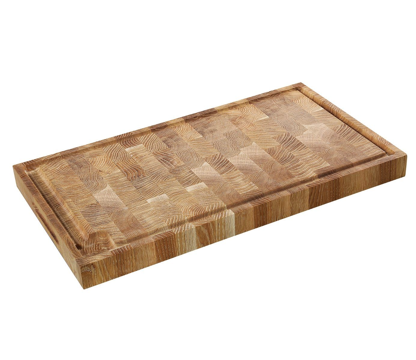 Schneidebrett Hackblock Eiche Stirnholz 54 x 30 x 4 cm
