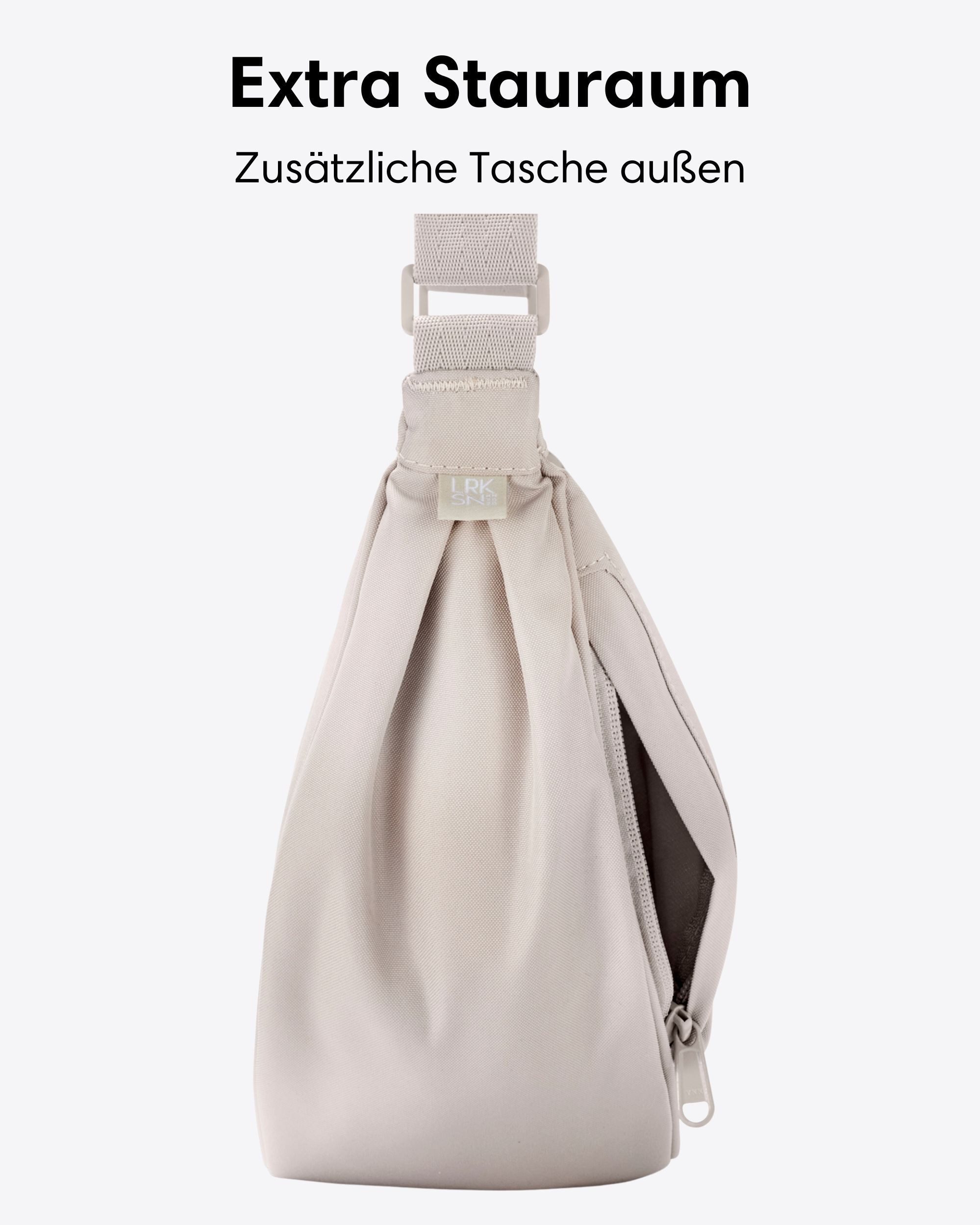 LARKSON Umhängetasche Solveig Medium Halbmondtasche für Damen und Herren, Stylische Crossbody Bag in Halbmond Form – Bild 5 von 5