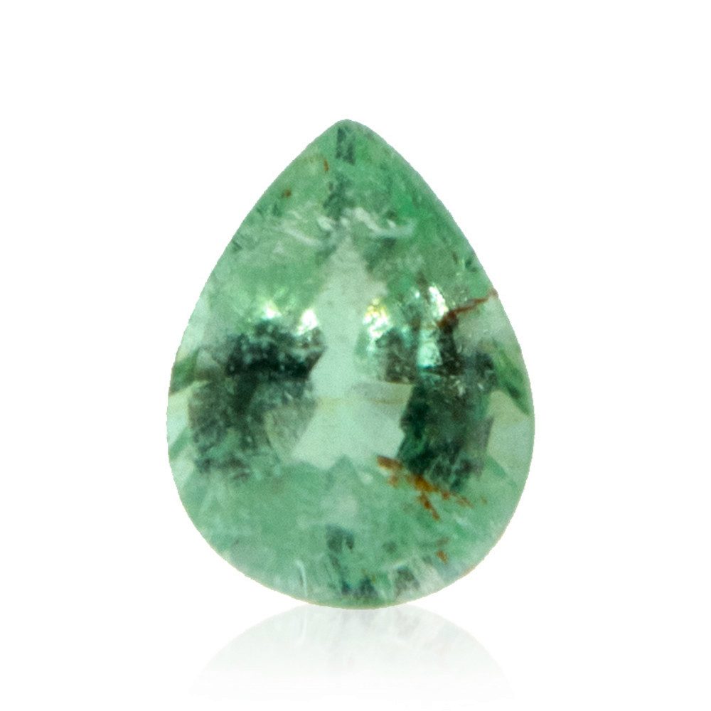 Cavill Edelstein Cavill Paraiba-Turmalin 0,12 ct Tropfen Schliff Grün Edelstein Schmuck, (1-St)