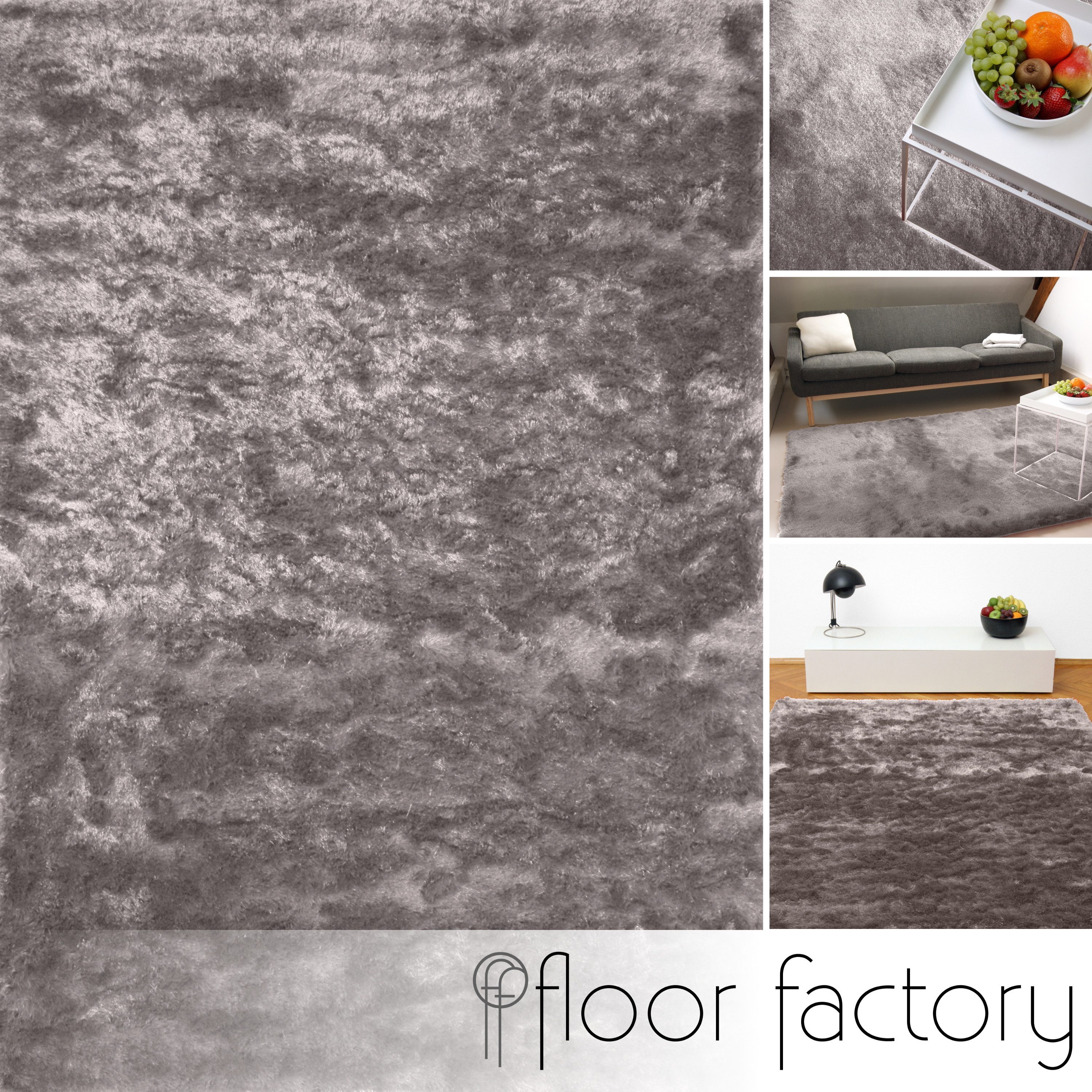 floor factory Hochflor-Teppich Satin, rechteckig, Höhe: 40 mm günstig online kaufen