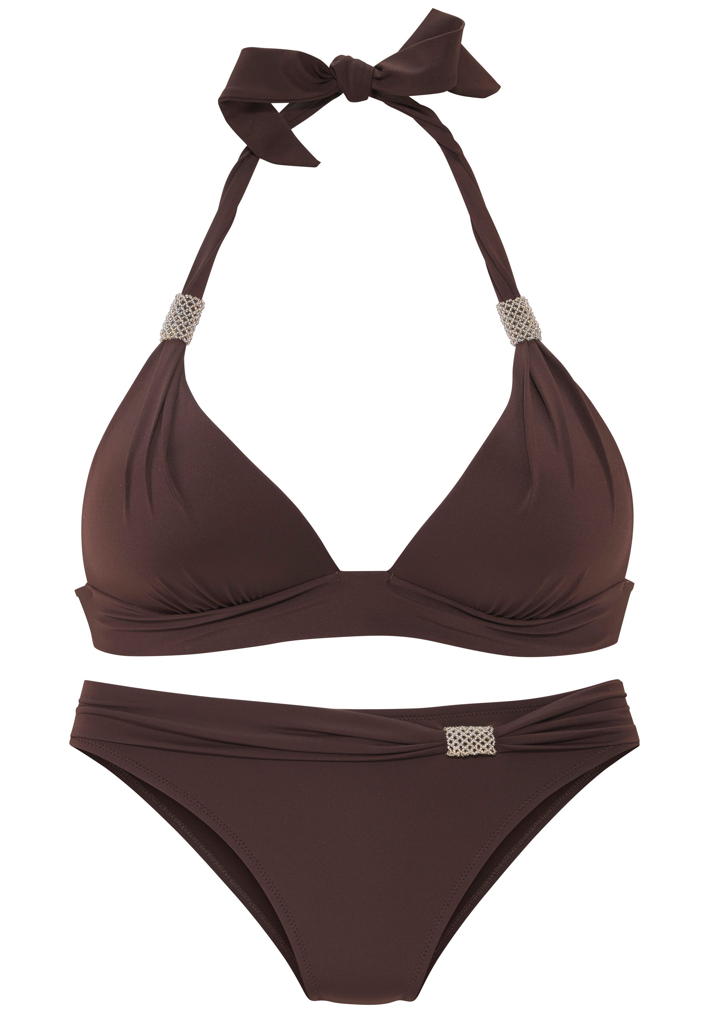 LASCANA Triangel-Bikini mit Details aus Zierperlen. € 74,99