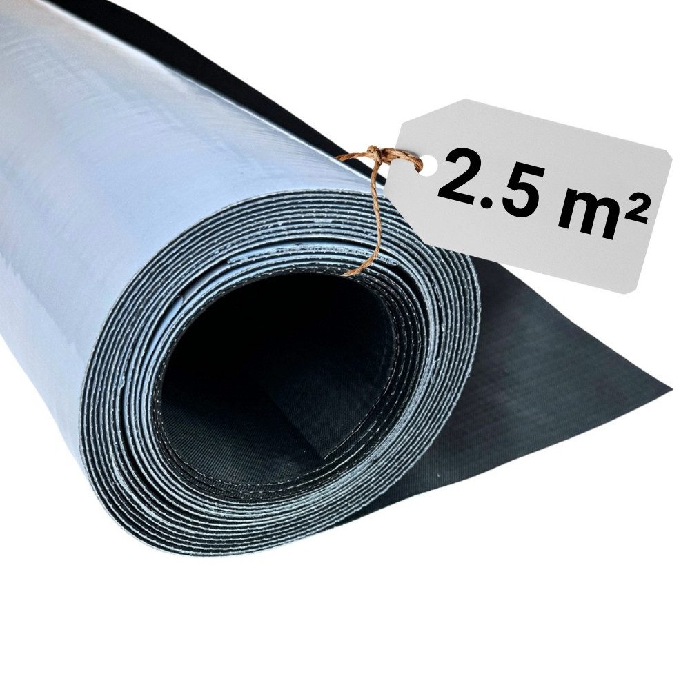 Hanse Syntec Systems Dachbahn EPDM Dachfolie EasyStick 1,30mm schwarz, selbstklebende Dachbahn, (1-St), selbstklebend, 100x500cm, schwarz