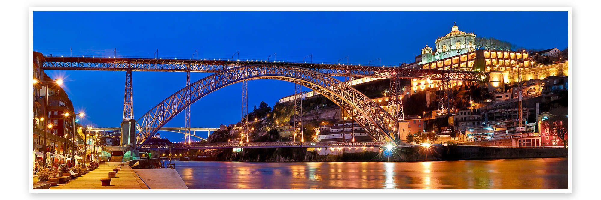 Posterlounge Wandbild Porto Portugal Brücke Dom Luis, FineArt Panorama, erhältlich als Плакат, Leinwandbild, Wandsticker oder Acrylglasbild