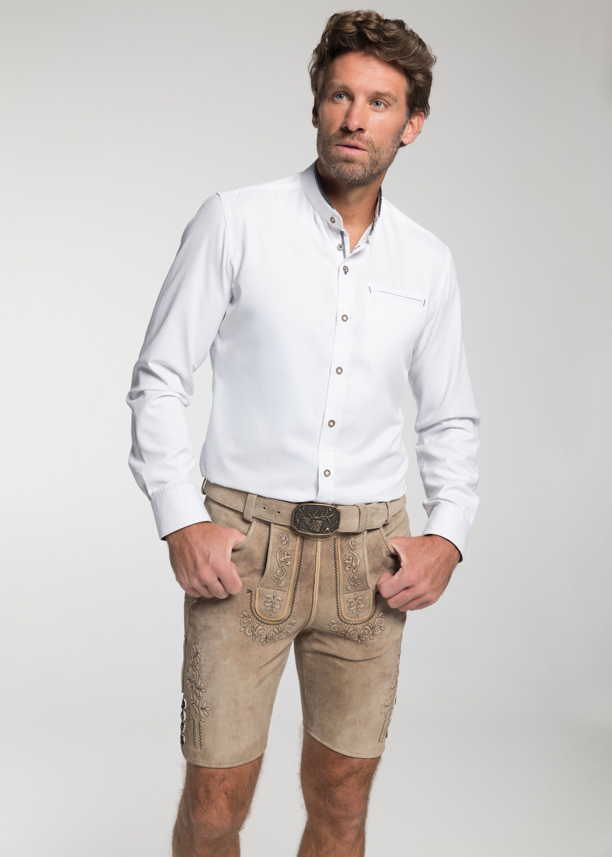 Spieth & Wensky Trachtenhemd Greiling mit Kontrastmuster