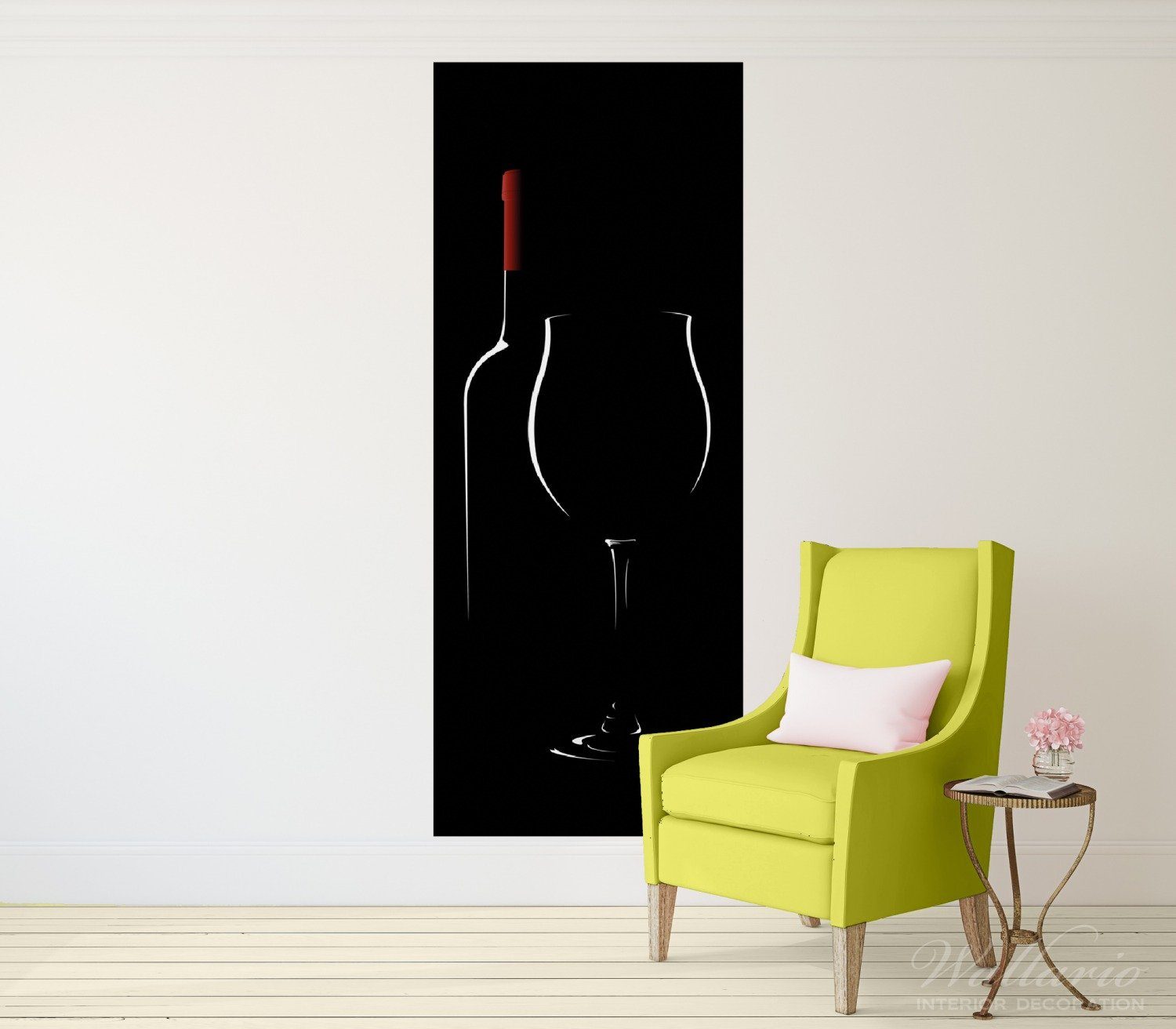 Wallario Poster, Rotwein bei Nacht, in günstig online kaufen