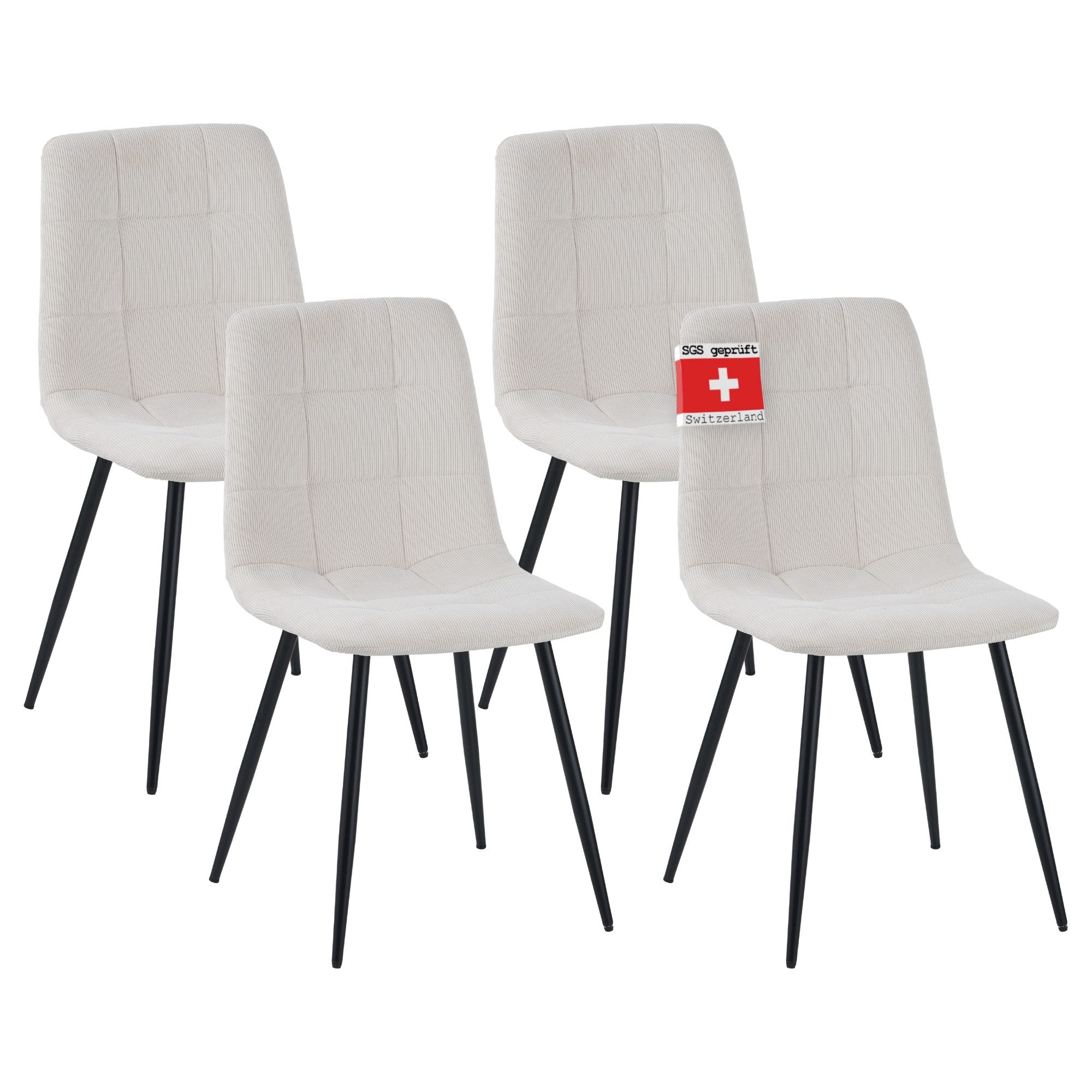 Albatros International Esszimmerstuhl Esszimmerstuhl BORA 4er Set Beige Cor günstig online kaufen