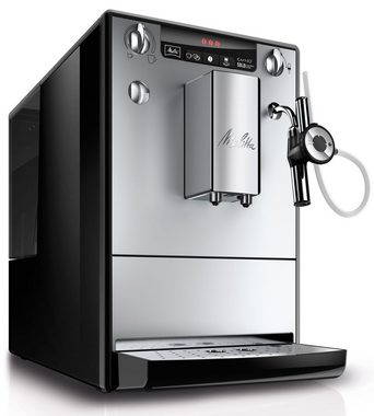 Melitta Kaffeevollautomat Solo® & Perfect Milk E957-203, silber/schwarz, Café crème&Espresso per One Touch, Milchsch&heiße Milch per Drehregler