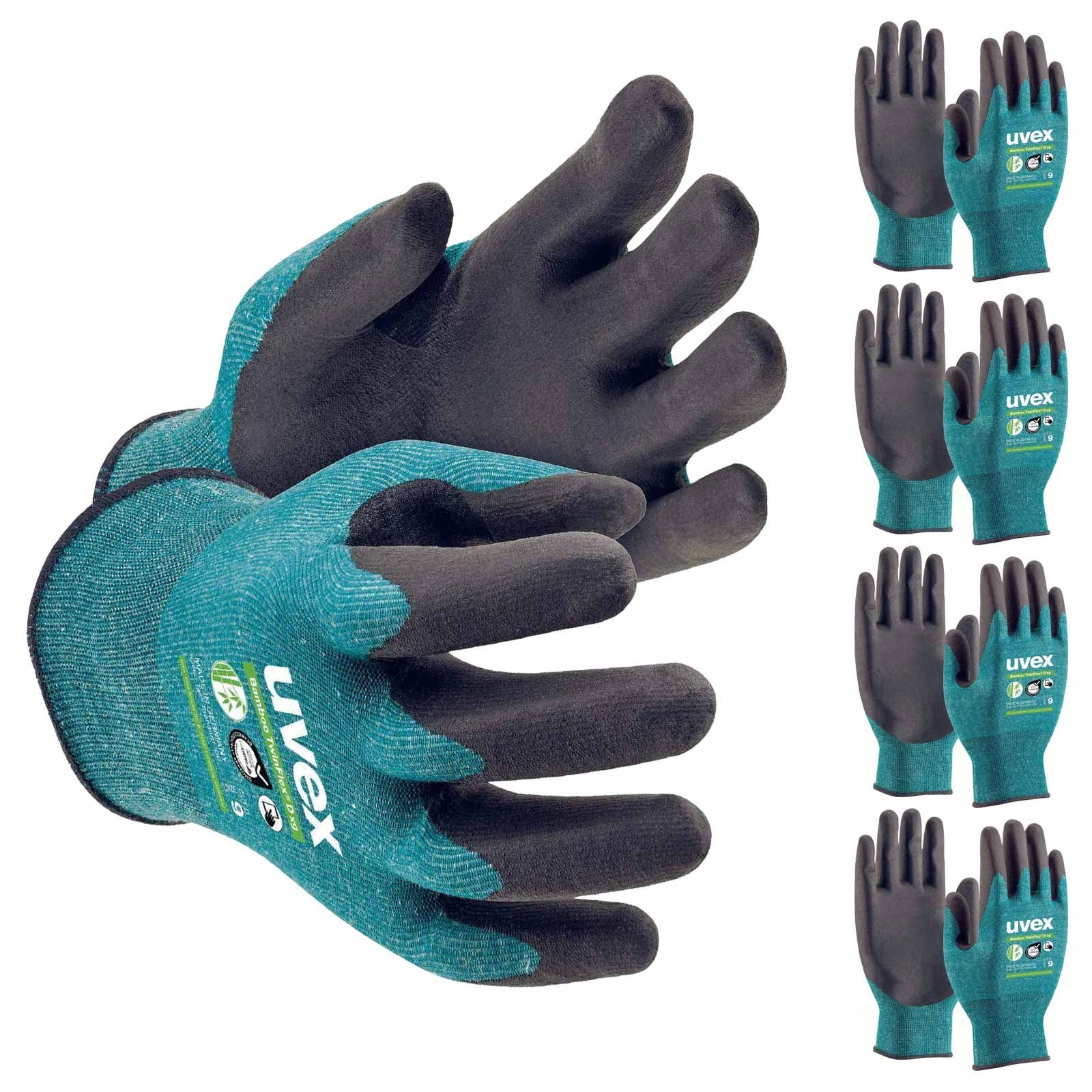 D Paar 60090 Mechaniker-Handschuhe (Spar-Set) Bamboo xg D TwinFlex Uvex Schnittschutzhandschuhe uvex 5 Cut