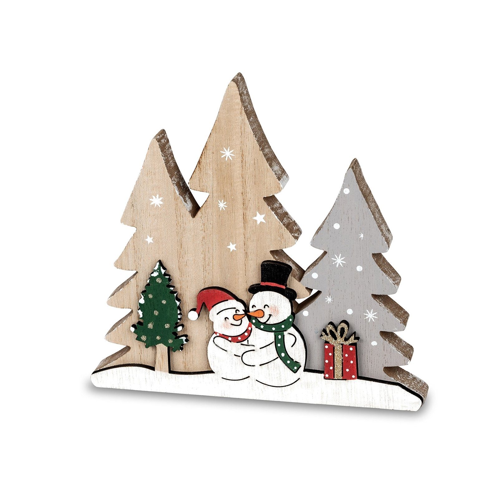 Weihnachtsfigur Holz Weihnachtsdeko Schneemänner