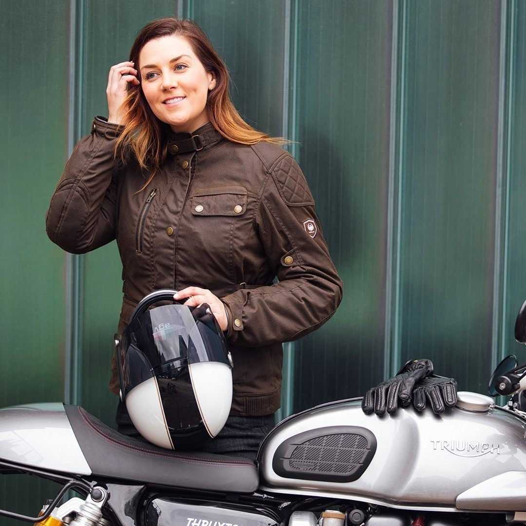 Harriet Olive Wachsjacke Merlin Motorrad Damen Motorradjacke
