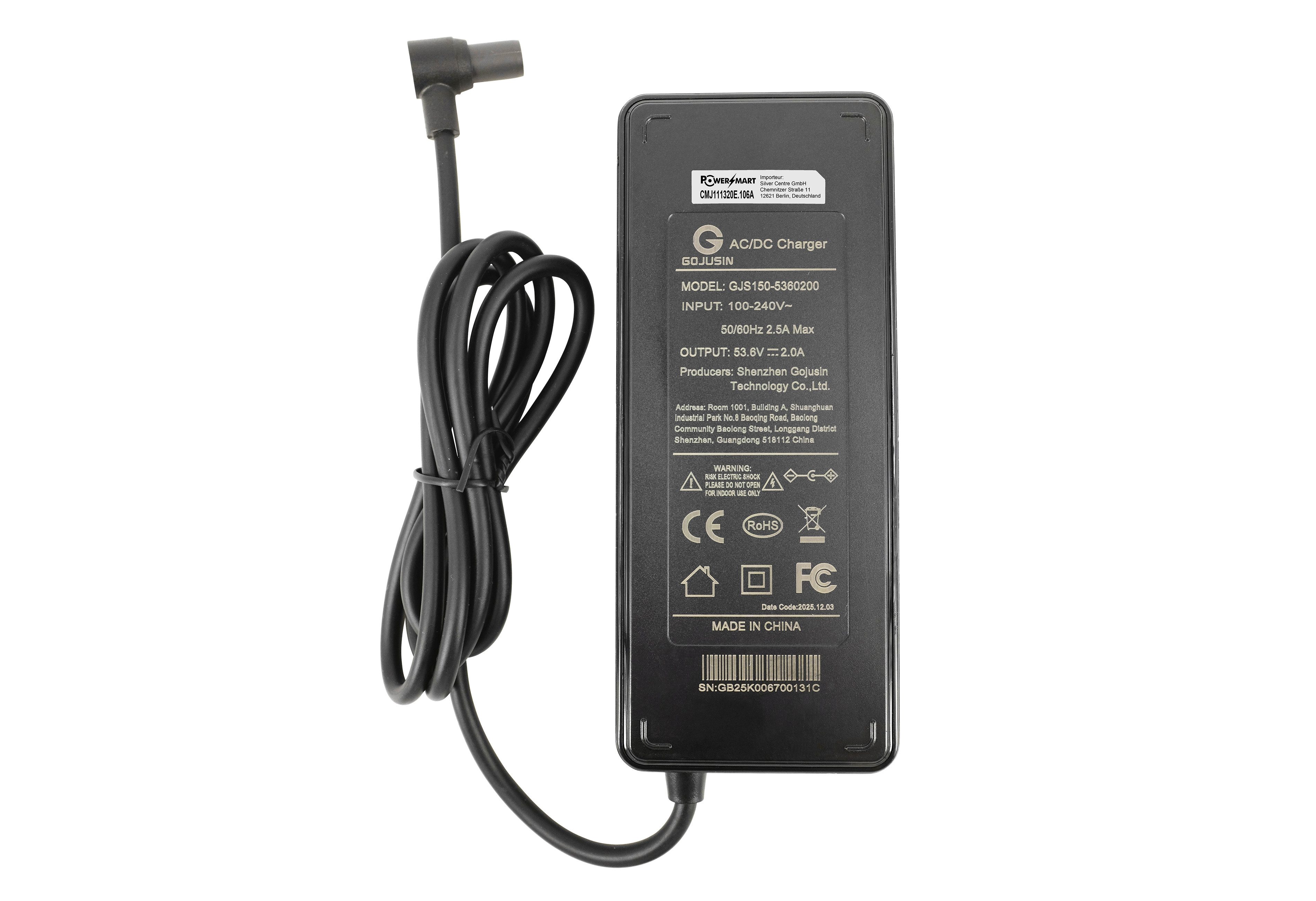 PowerSmart CJS150-5360200 Batterie-Ladegerät (53,6V 2A für Xiaomi 4 Pro 2nd gen)