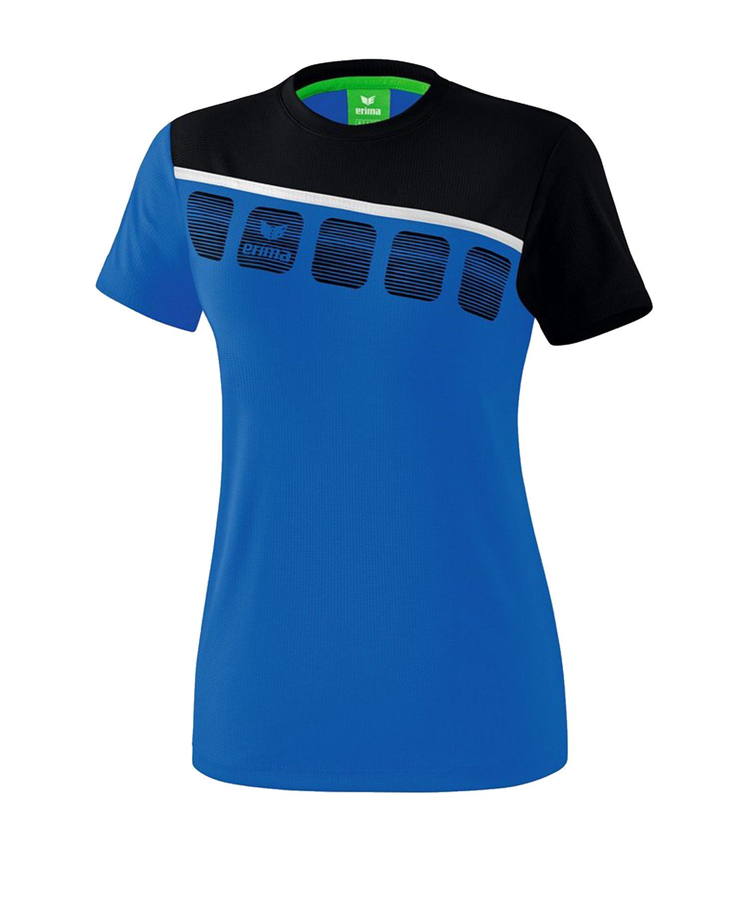 default 5-C T-Shirt Damen BlauSchwarzWeiss Erima T-Shirt