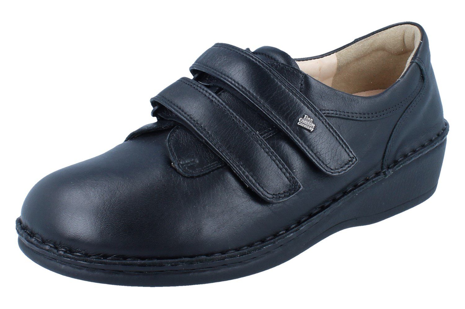 FINN COMFORT PROPHYLAXE 96102 Damen Halbschuhe mit Klett schwarz Schnürschuh