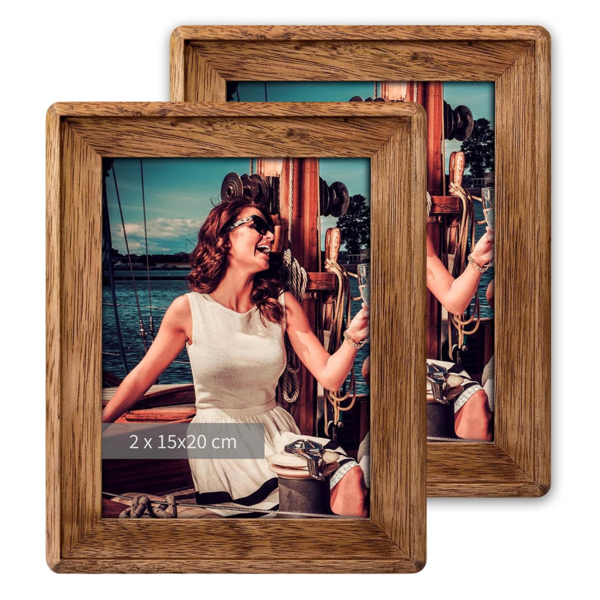 matches21 HOME & HOBBY Bilderrahmen Holz Bilderrahmen Landhausstil 20x25 cm günstig online kaufen