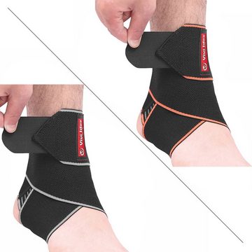 Vivi Idee Fußbandage Fußbandage Knöchelbandage Fußgelenkbandage, für mehr Stabilität, mit Gummi Streife, 1 Stück