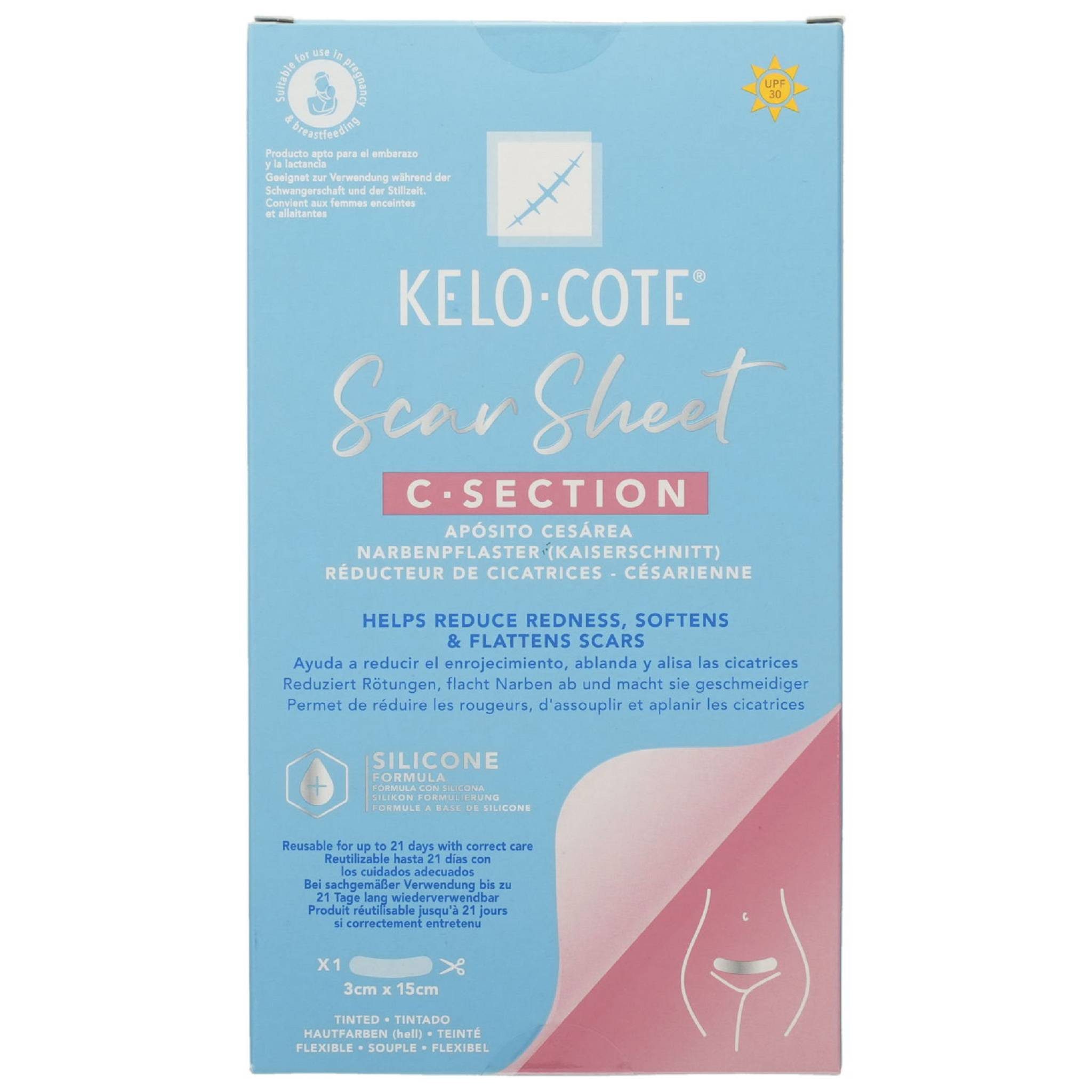 Alliance Pharmaceuticals GmbH Wundpflaster KELO-COTE Silikon-Narbenpflaster Kaiserschnitt