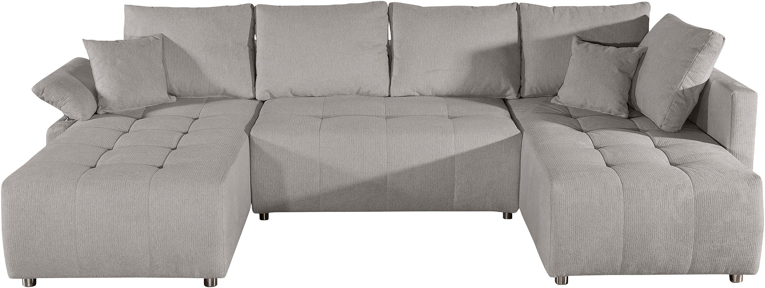 COLLECTION AB Wohnlandschaft Funtastic U-Form, B:288 cm, Schlaffunktion, Bettkasten, auch in Cord, Schlaffunktion, Bonnelfederkern, …