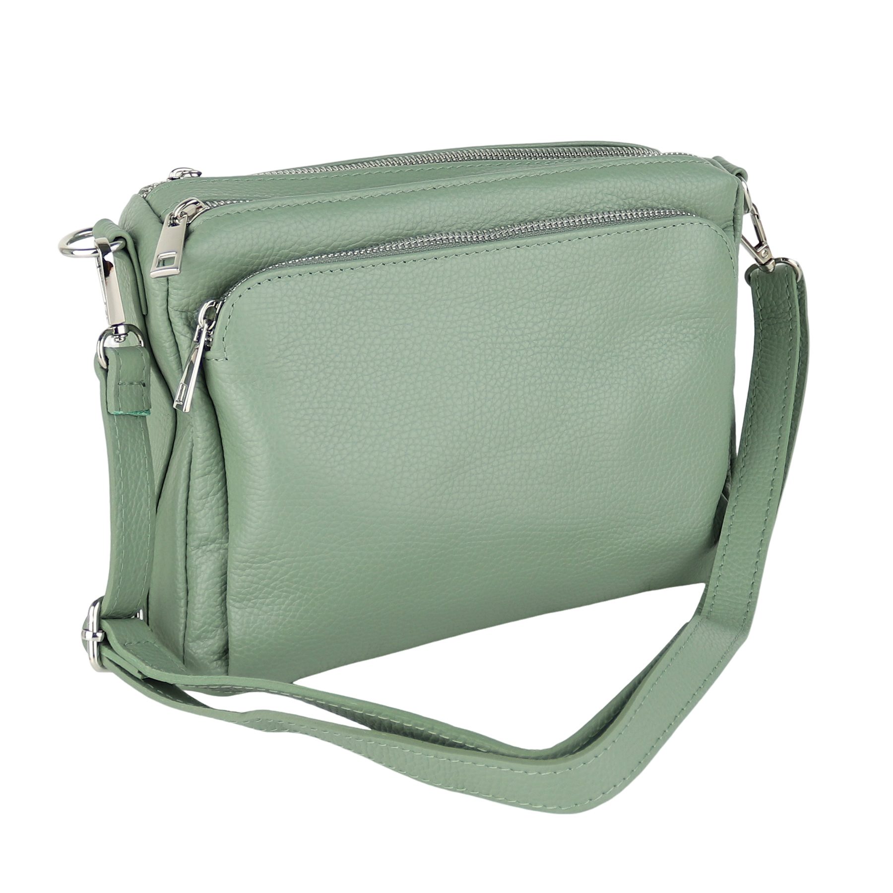 Umhängetasche Damen, Echtleder, Leder, Made in Italy, Mittelgroß