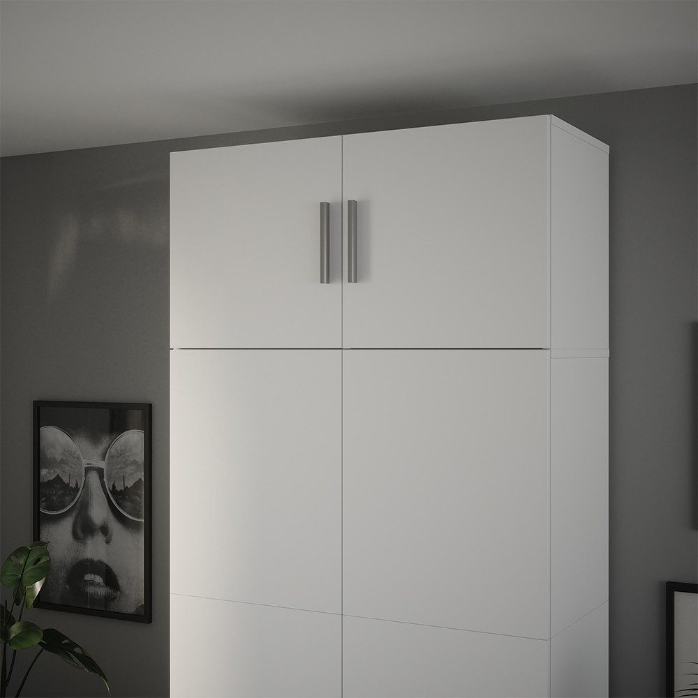 Vicco Aktenschrank Ingo, Weiß, 80 x 40 cm mit 2 Türen (1-St)