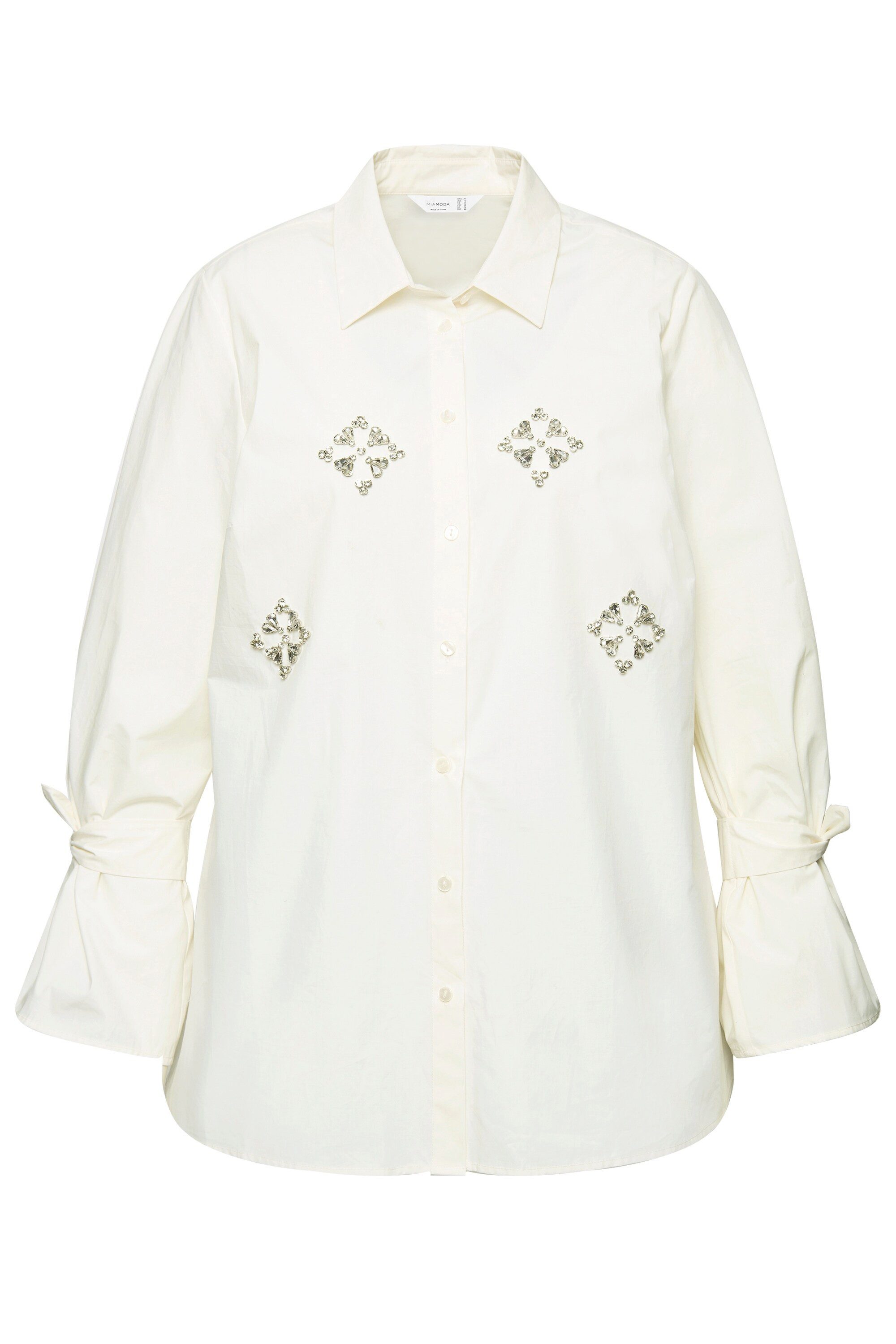 MIAMODA Hemdbluse Bluse A-Line Ziersteinchen günstig online kaufen