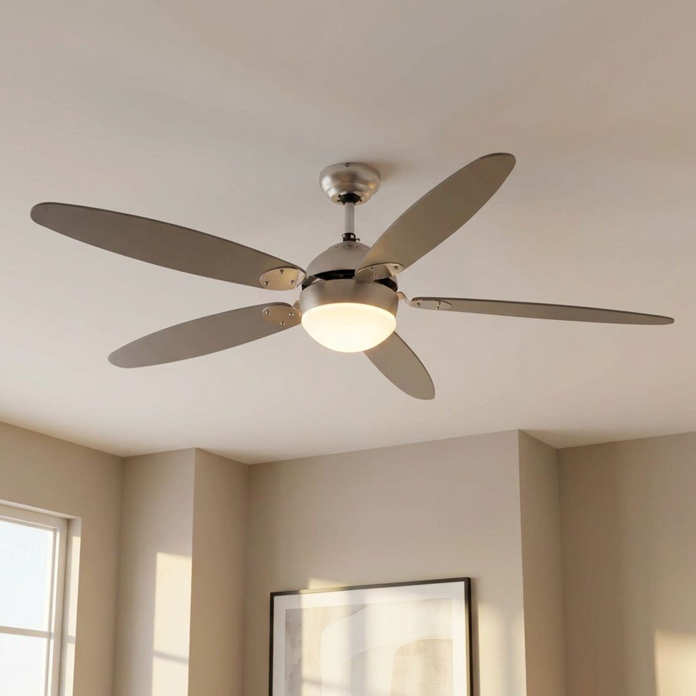 etc-shop Deckenventilator, Deckenventilator mit Zugschalter 3 Stufen LED Vor-Rücklauf D 132 cm