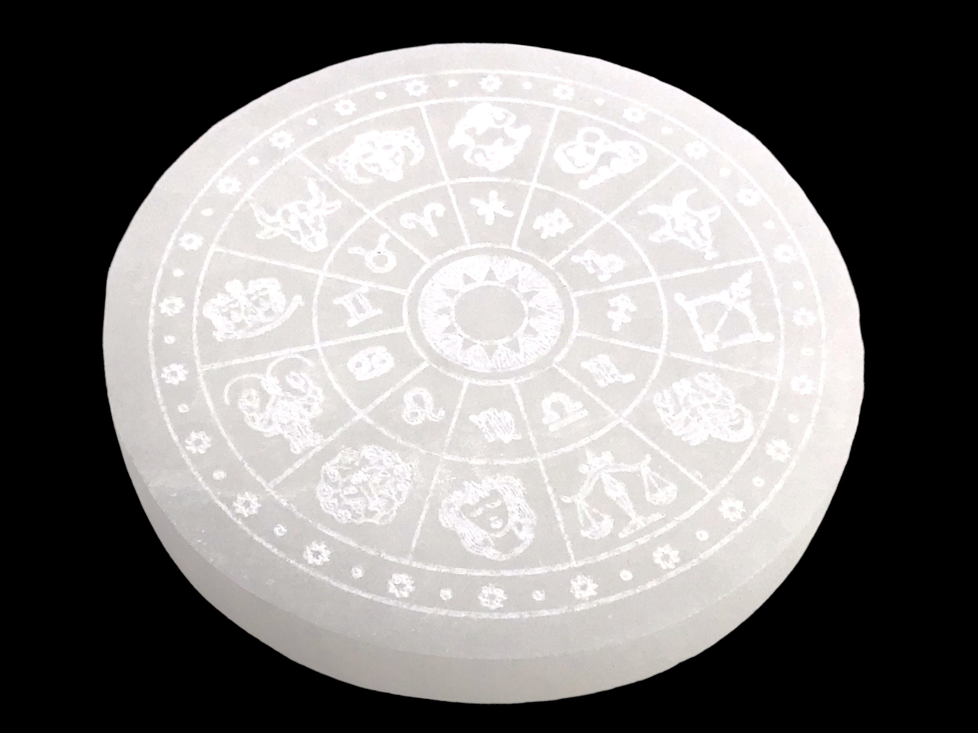 Steinfixx® Dekoteller Selenit Ladeplatte Sternzeichen (Set günstig online kaufen