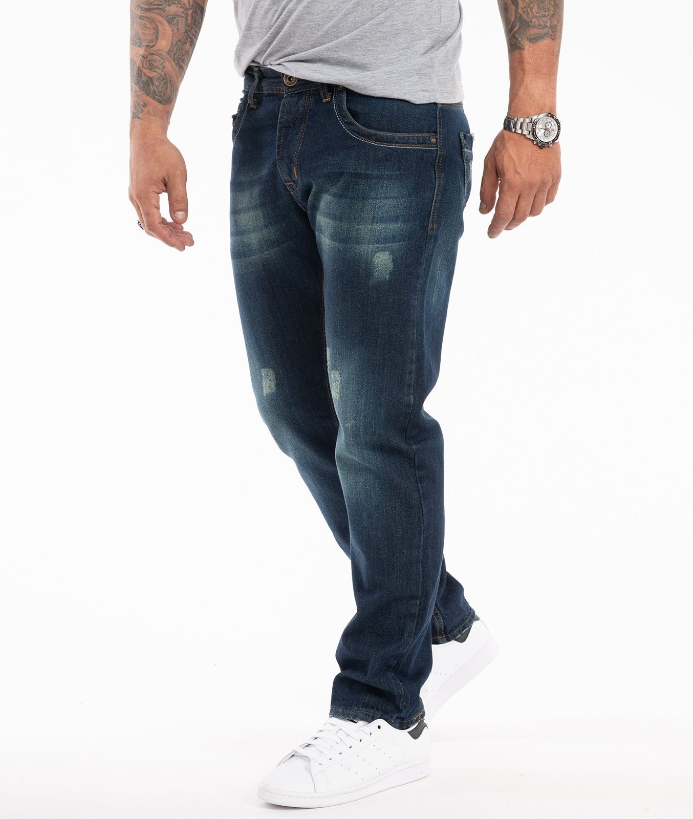 Rock Creek Regular-fit-Jeans Herren Jeans Blau RC-2299 günstig online kaufen