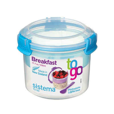 sistema Vorratsdose »Box Breakfast To Go 0.53 l, blau«, Kunststoff Lebensmittelsicher