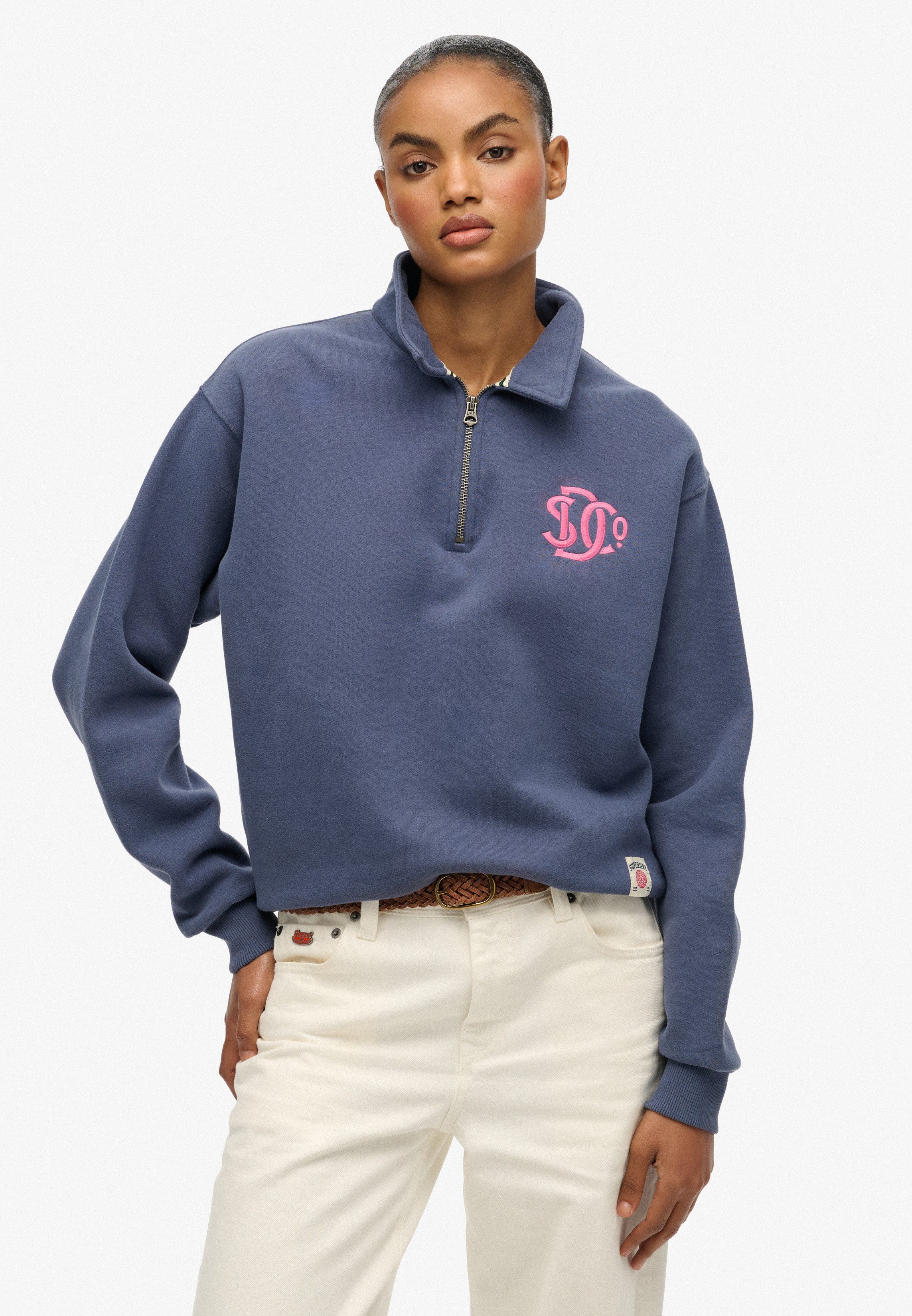 Superdry Sweatshirt SD&CO NEON COLLARED HALF ZIP
