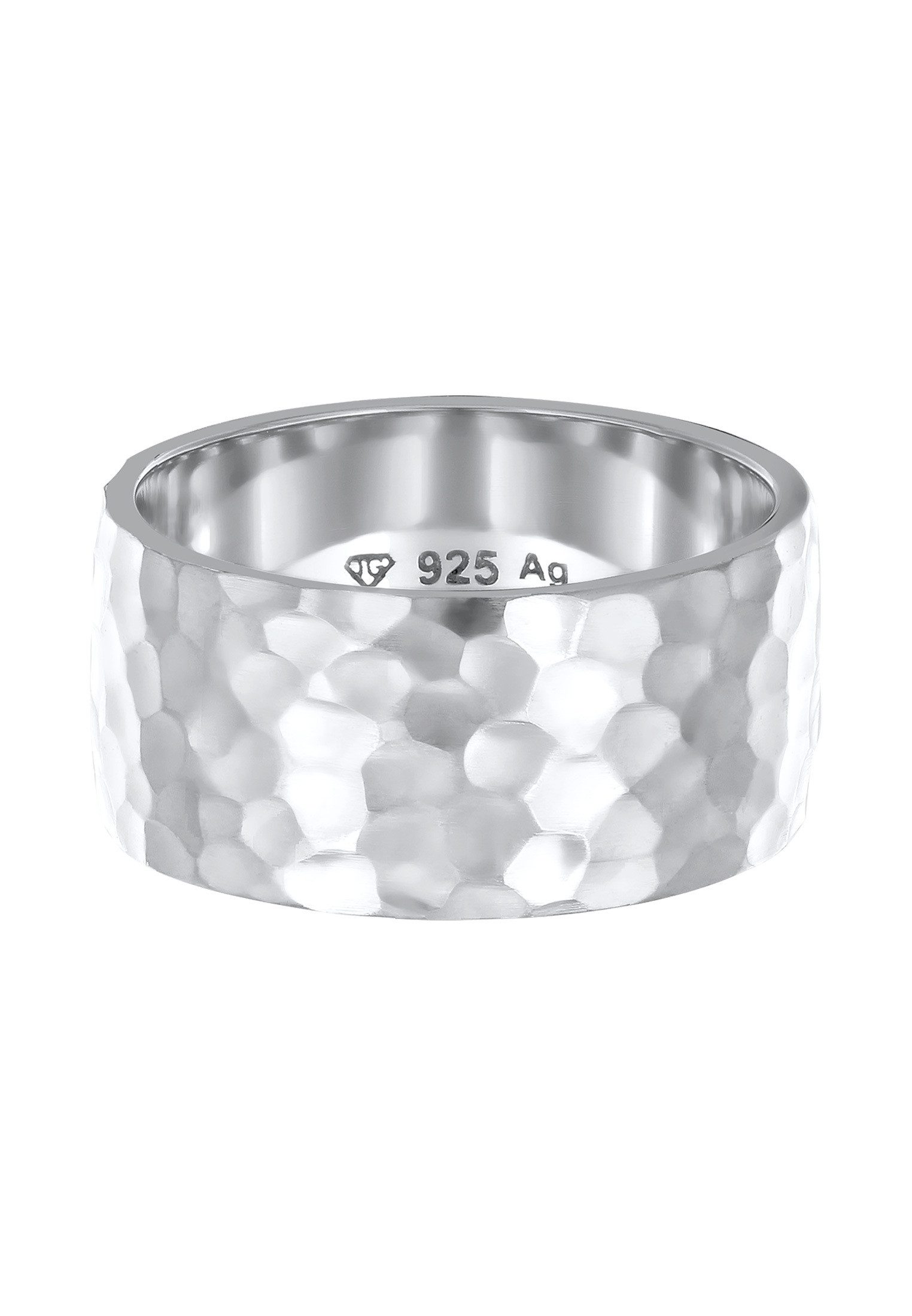 Elli Fingerring Breit Bandring Gehämmert Matt günstig online kaufen