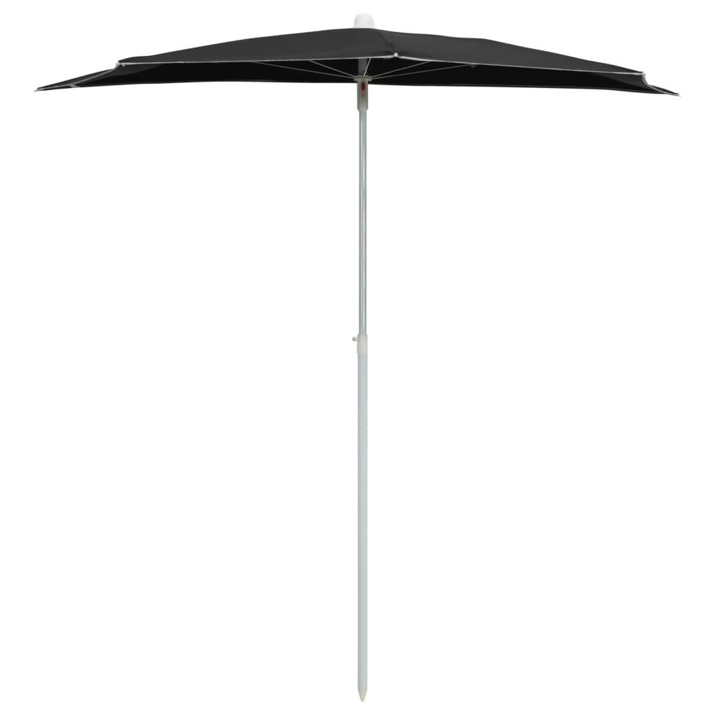 vidaXL Sonnenschirm Halb-Sonnenschirm mit Mast 180x90 günstig online kaufen