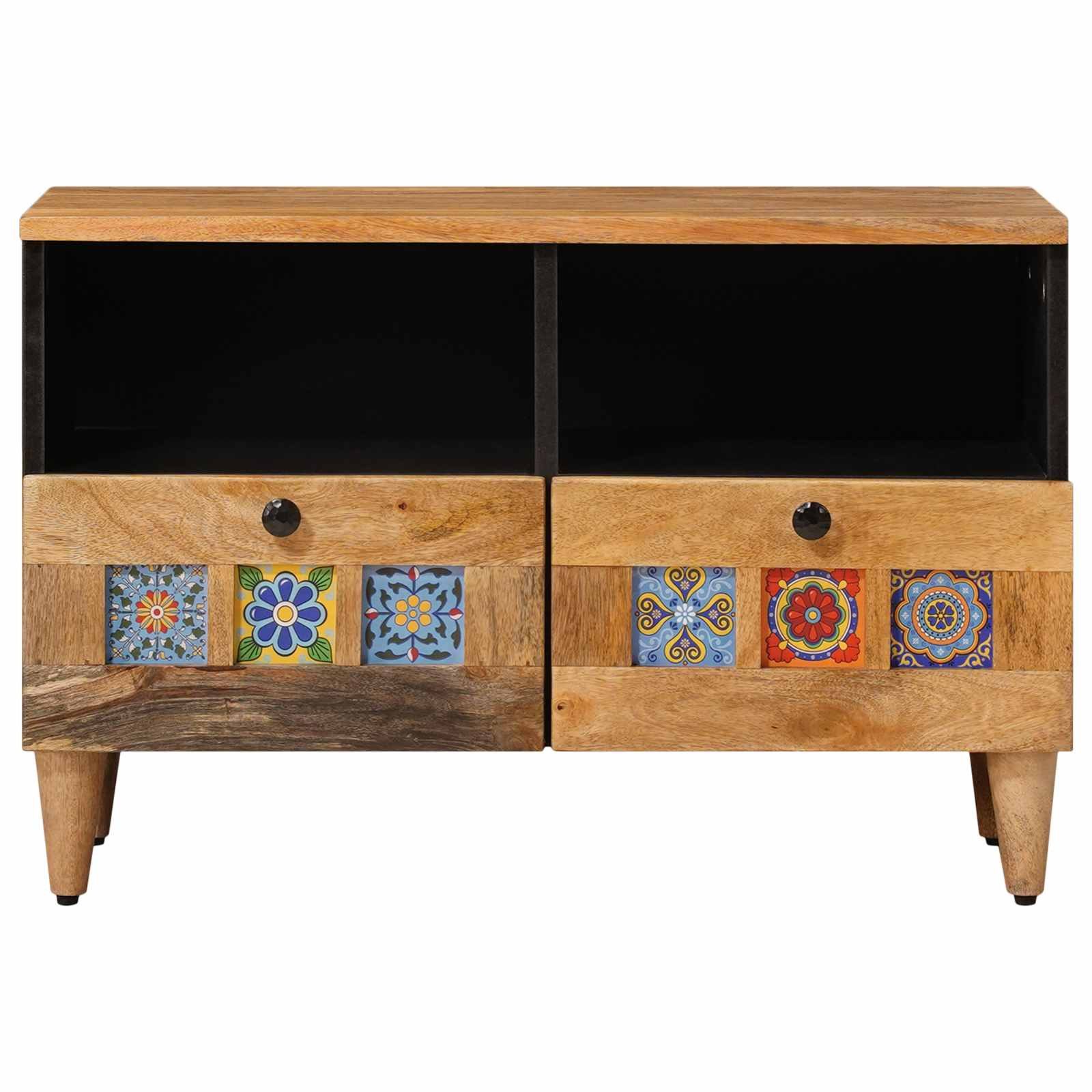 vidaXL TV-Schrank TV-Schränk Natur 70 x 33 x 46 cm Massivholz (1-St)