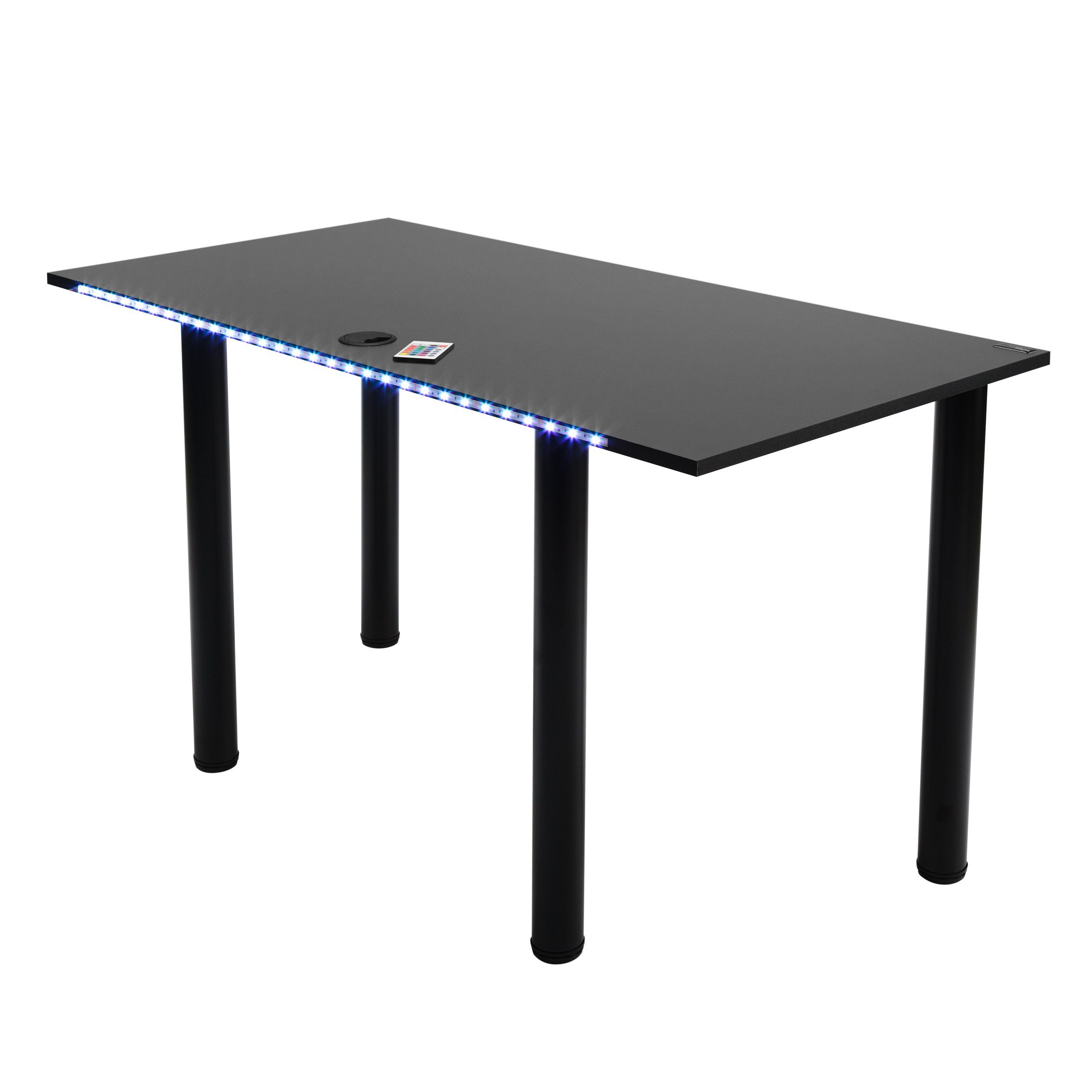 MÖBELSYSTEM Gamingtisch Gaming Schreibtisch mit LED Beleuchtung (Packung, 1 Tisch), Breite 120 cm