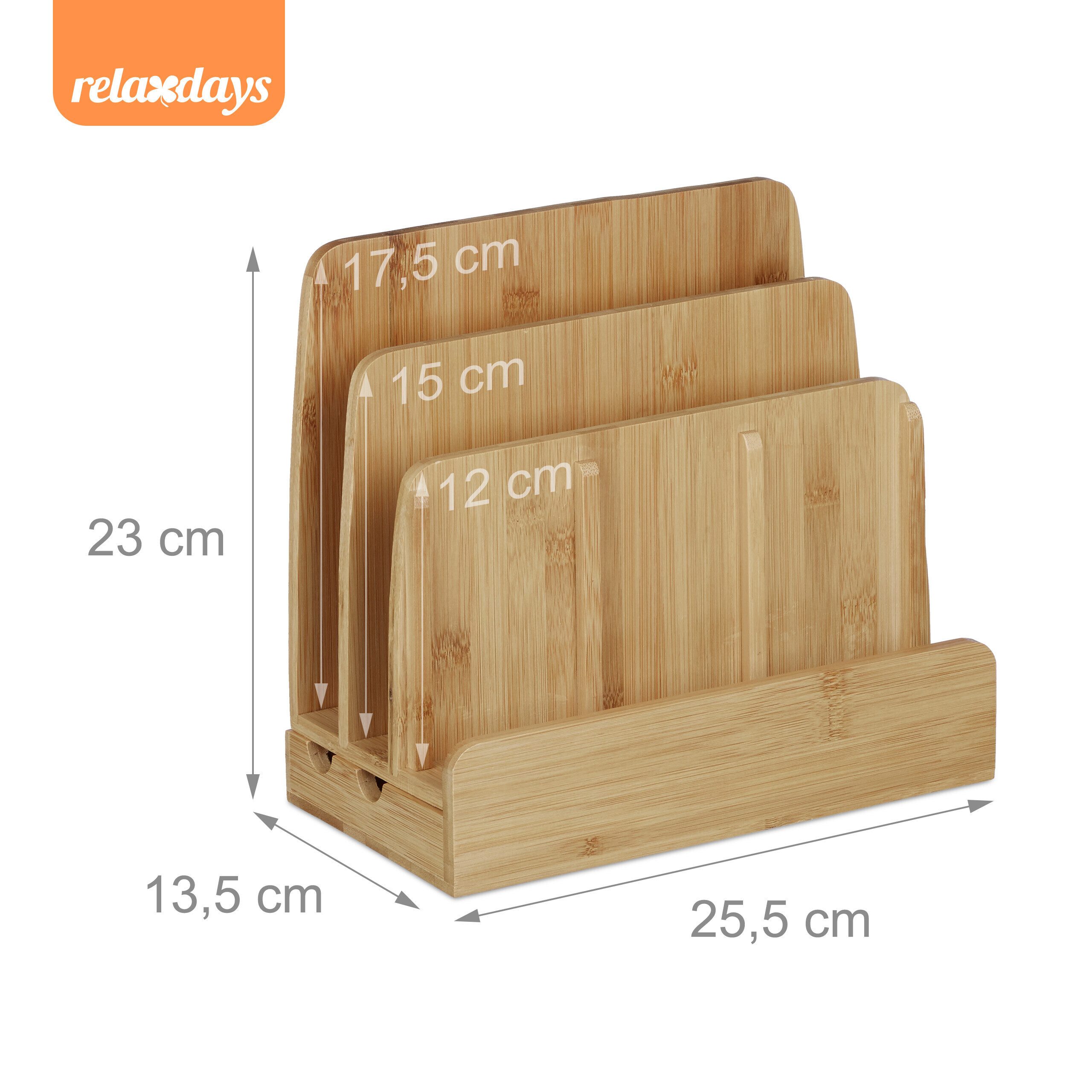 relaxdays Handy-Halterung Ladestation Bambus, (bis 11.7 Zoll, 1-tlg) – Bild 4 von 5