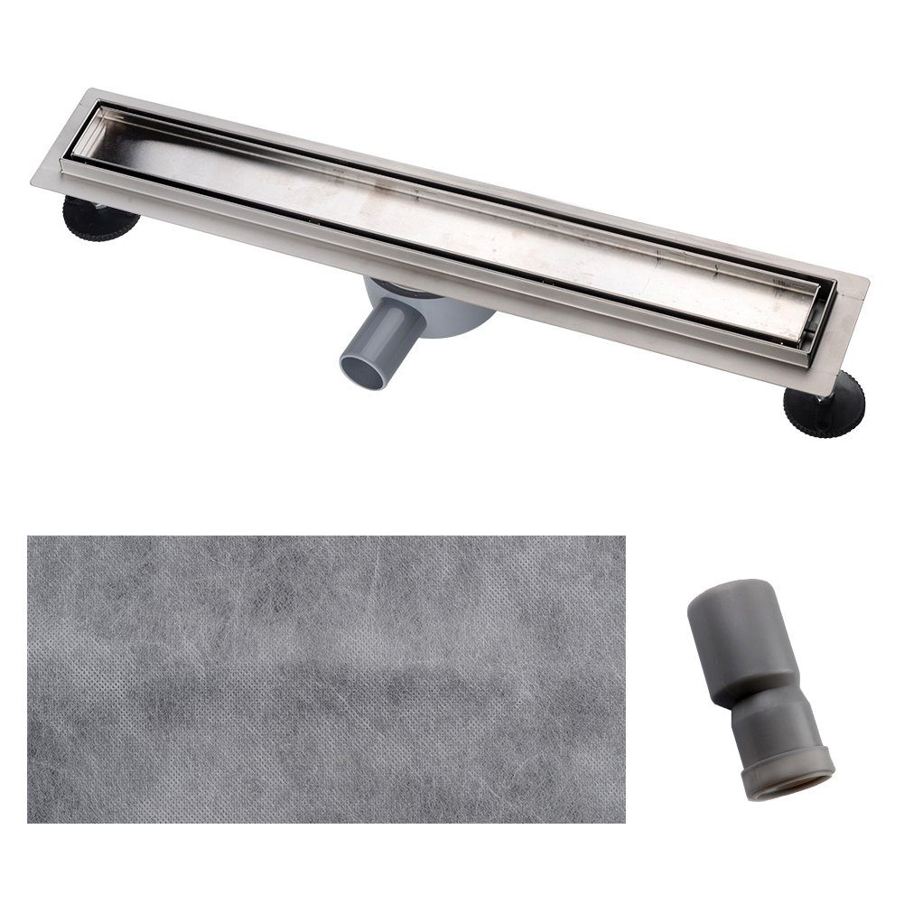 euroharry Duschrinne Duschrinne Edelstahl Bodenablauf Duschablauf 360° Befliesbar 2in1 – Bild 4 von 5