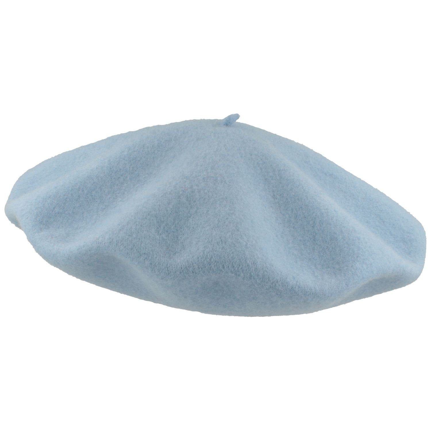 McBurn Baskenmütze Große Baskenmütze aus 100% Wolle angenehm weich 15 bleu